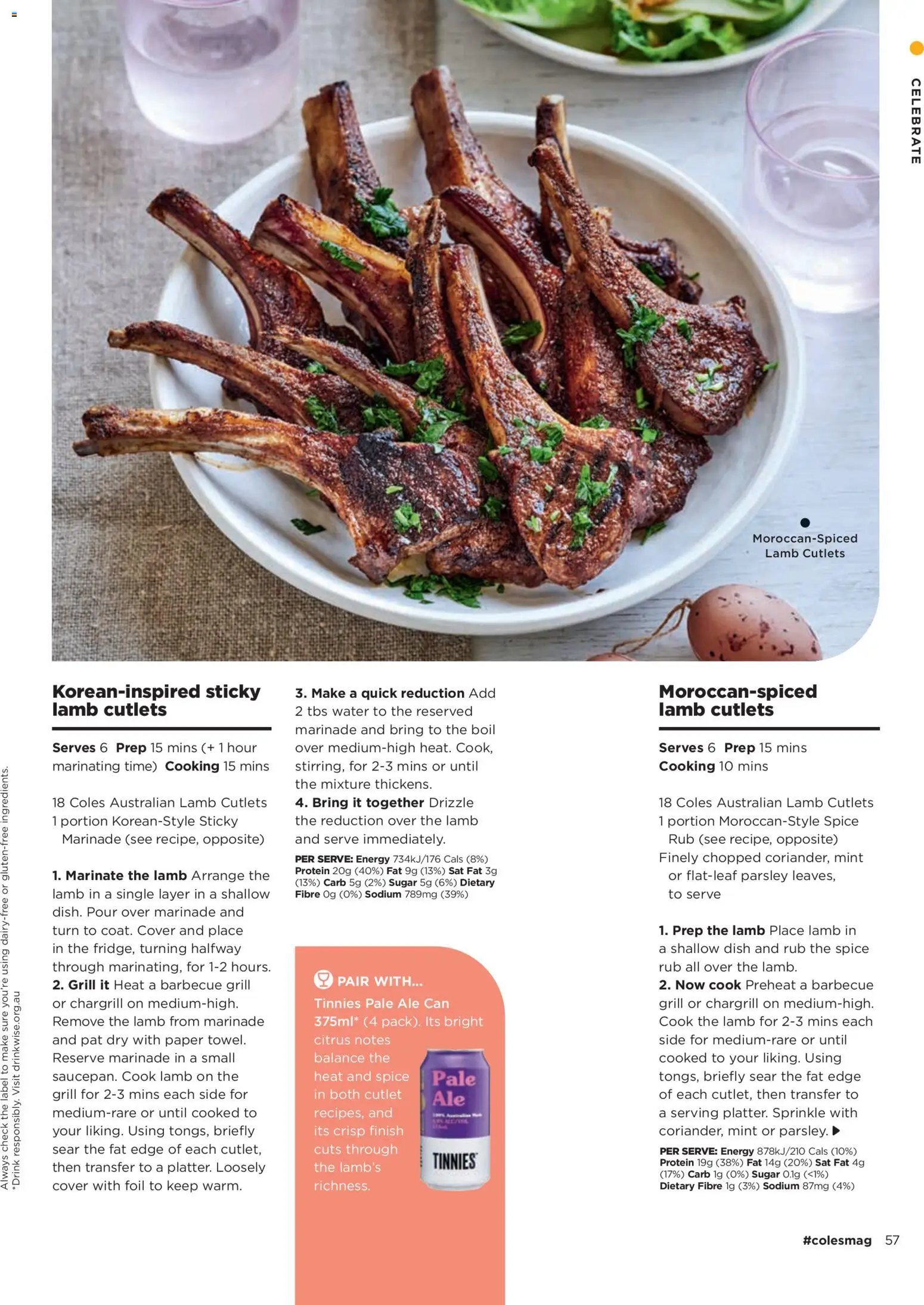 Coles catalogue - valid from 05.03.2026 | Page: 57 | Products: Lamb, Water, Parsley, Grill