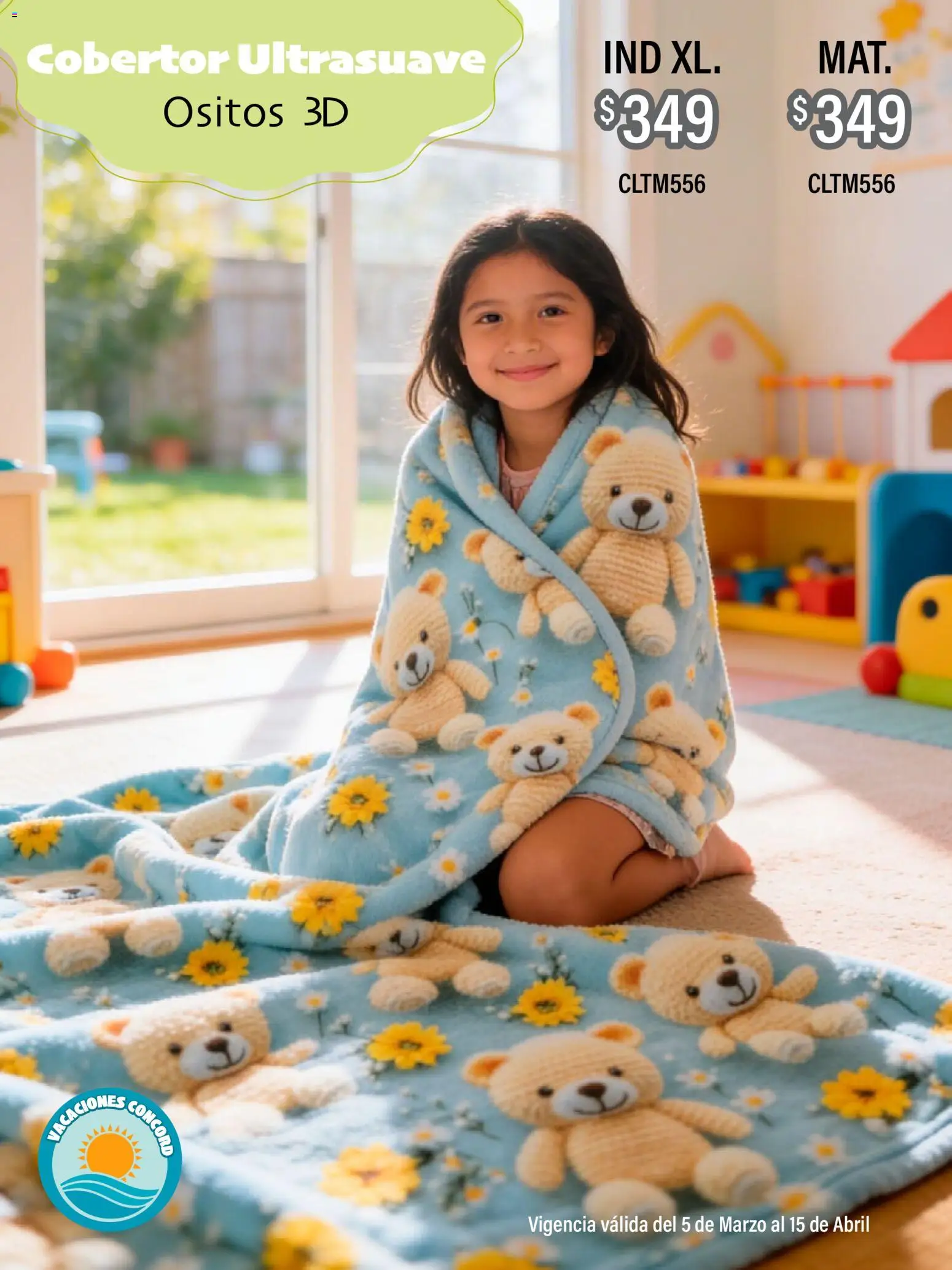 Nuevas ofertas de Colchas Concord válidas en toda la República Mexicana desde el 05.03.2026. ¡Encuentra las mejores ofertas en Colchas Concord catálogo Vacaciones! | Página: 10 | Productos: Cobertor