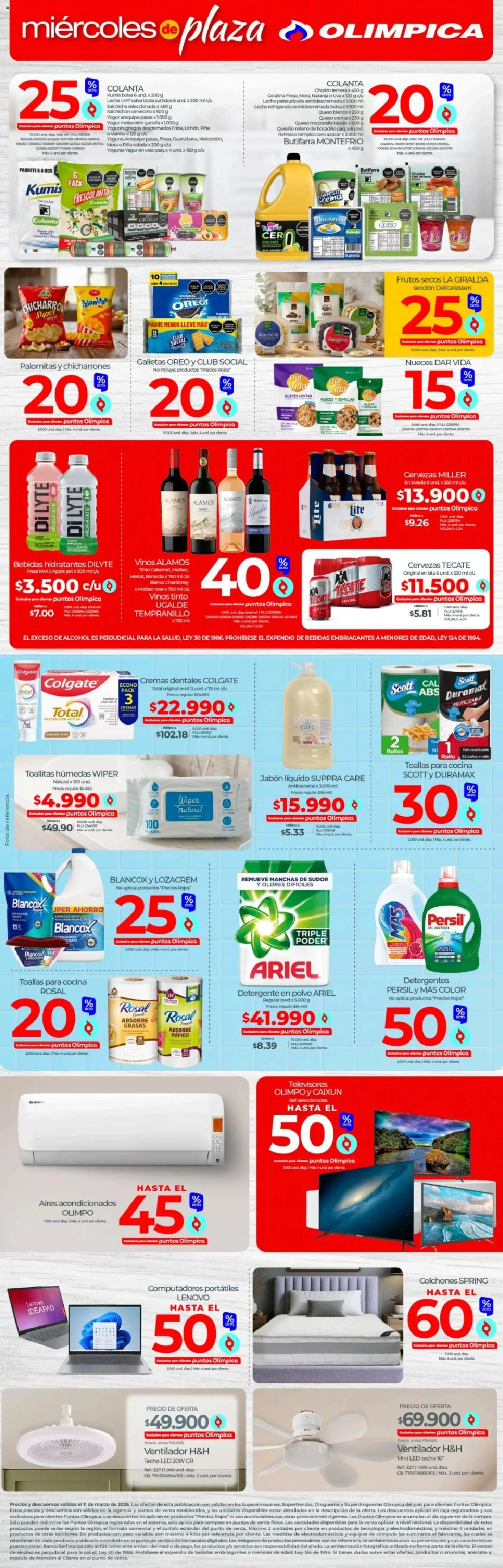 Olímpica revista - valida desde el 11.03.2026 | Página: 2 | Productos: Bolsa, Cocina, Toallas, Uva