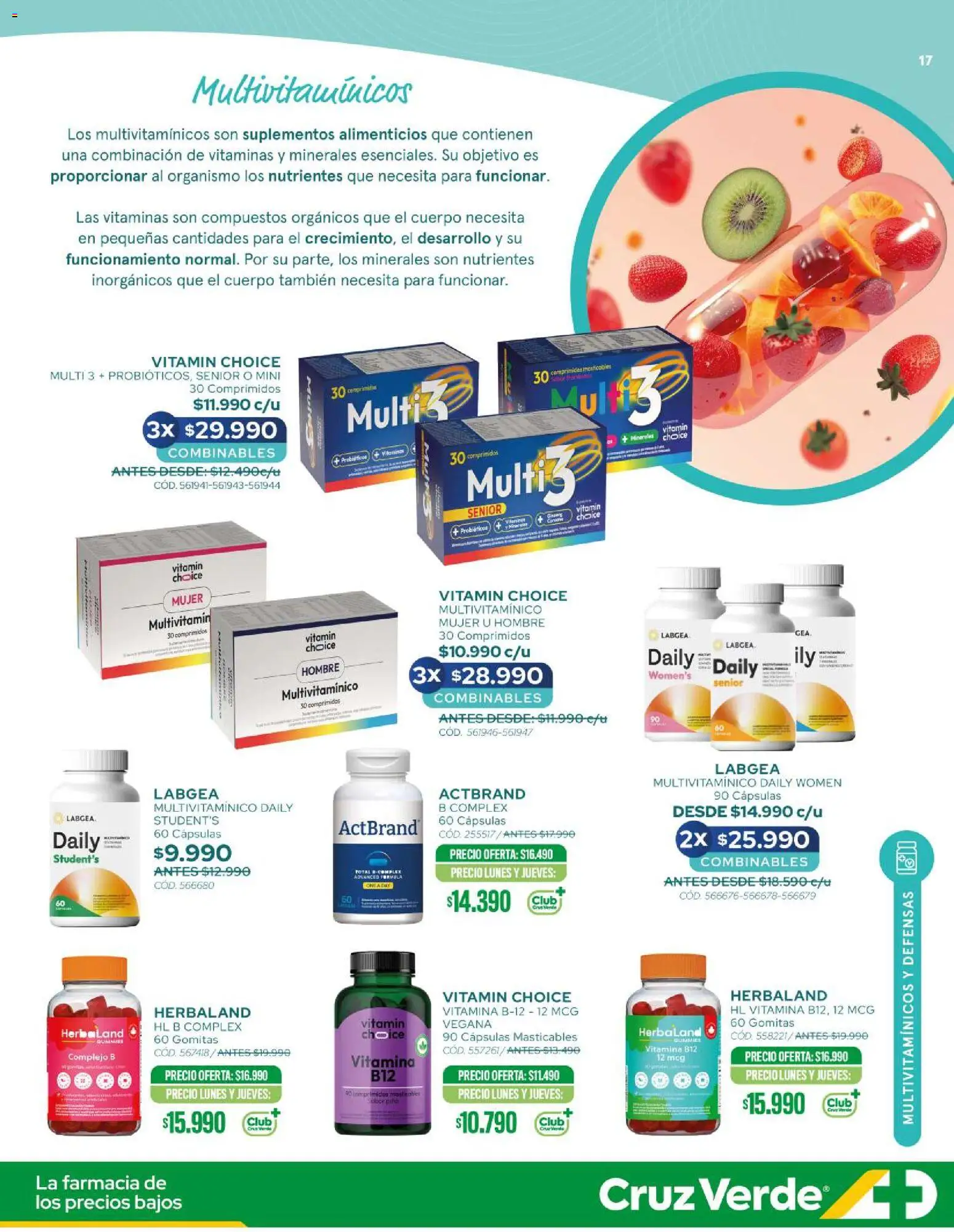 Cruz Verde - Ahorro Marzo │ válido desde el 01.03.2026 | Página: 17 | Productos: Vitaminas, Gomitas