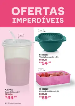 Tupperware catálogo Vitrine 05 - Pré-Visualização do folheto da loja Tupperware, válido de 01.05.2026 | Página: 82 | Produtos: Caixa, Suco, Tigela