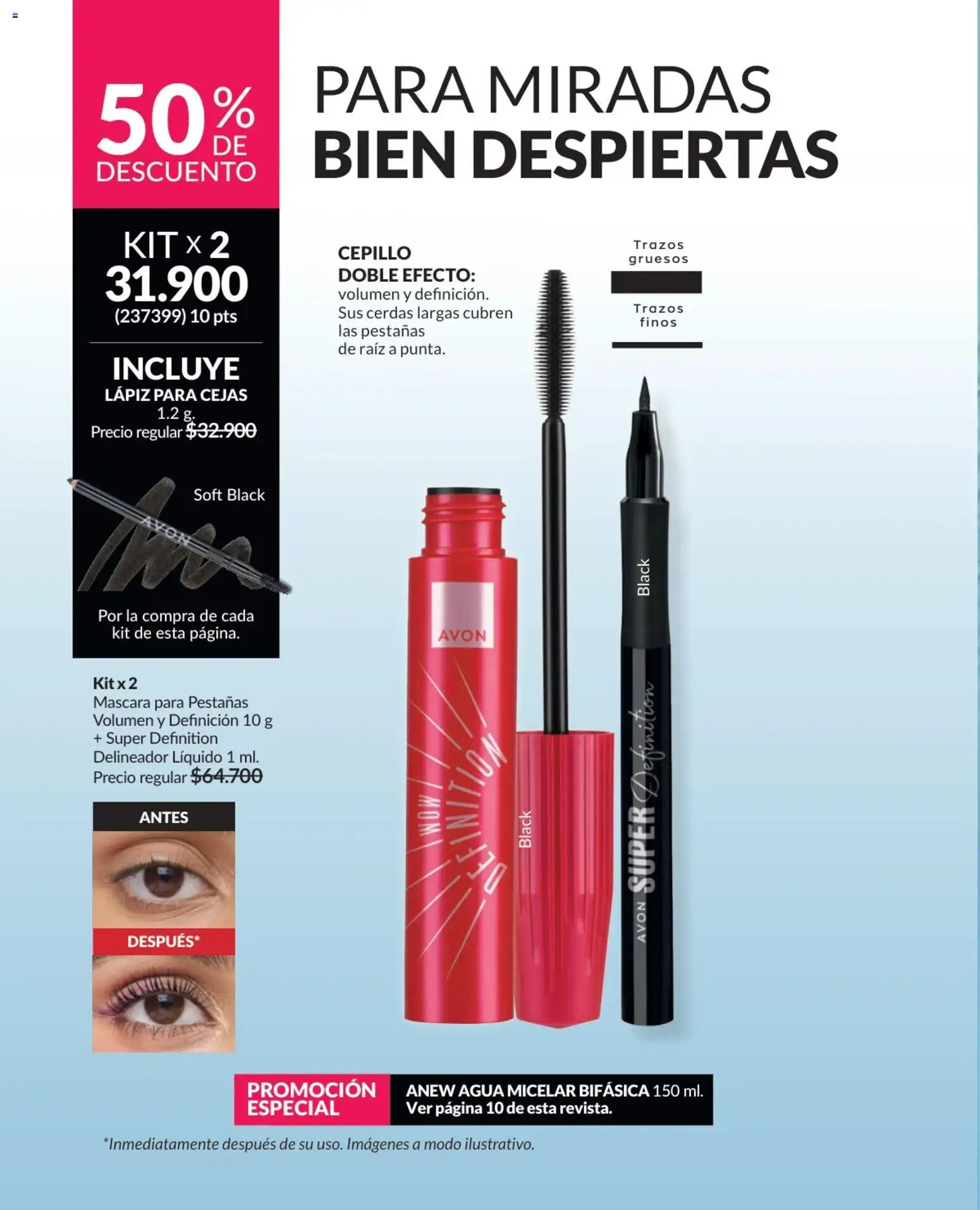 Avon revista - valida desde el 25.02.2026 | Página: 9 | Productos: Agua, Cepillo, Máscara, Delineador