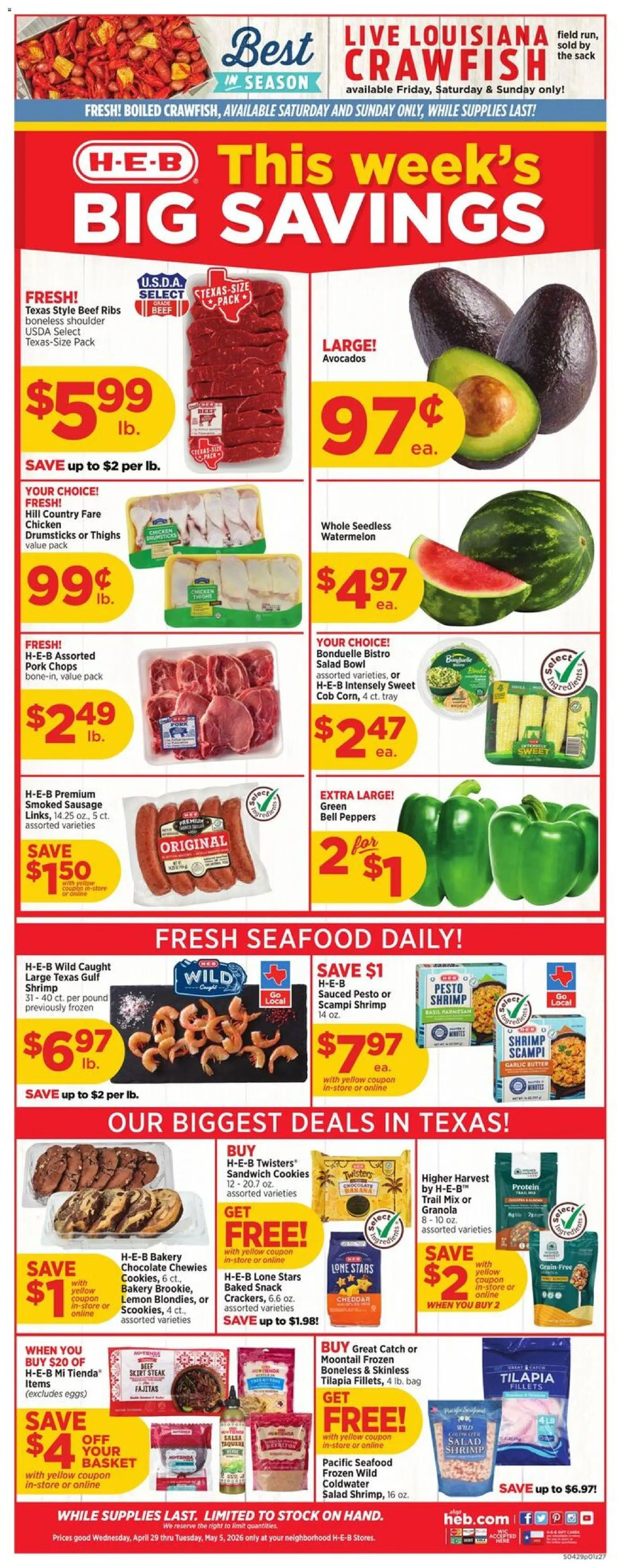 H-E-B Weekly Ad - valid from 29.04.2026 | Page: 1
