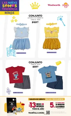 Vista previa de Del Sol y Woolworth katalog Moda Niños 2026, nuevo folleto de la tienda, válido en México a partir del 16.04.2026 | Página: 16 | Productos: Monedero, Conjunto