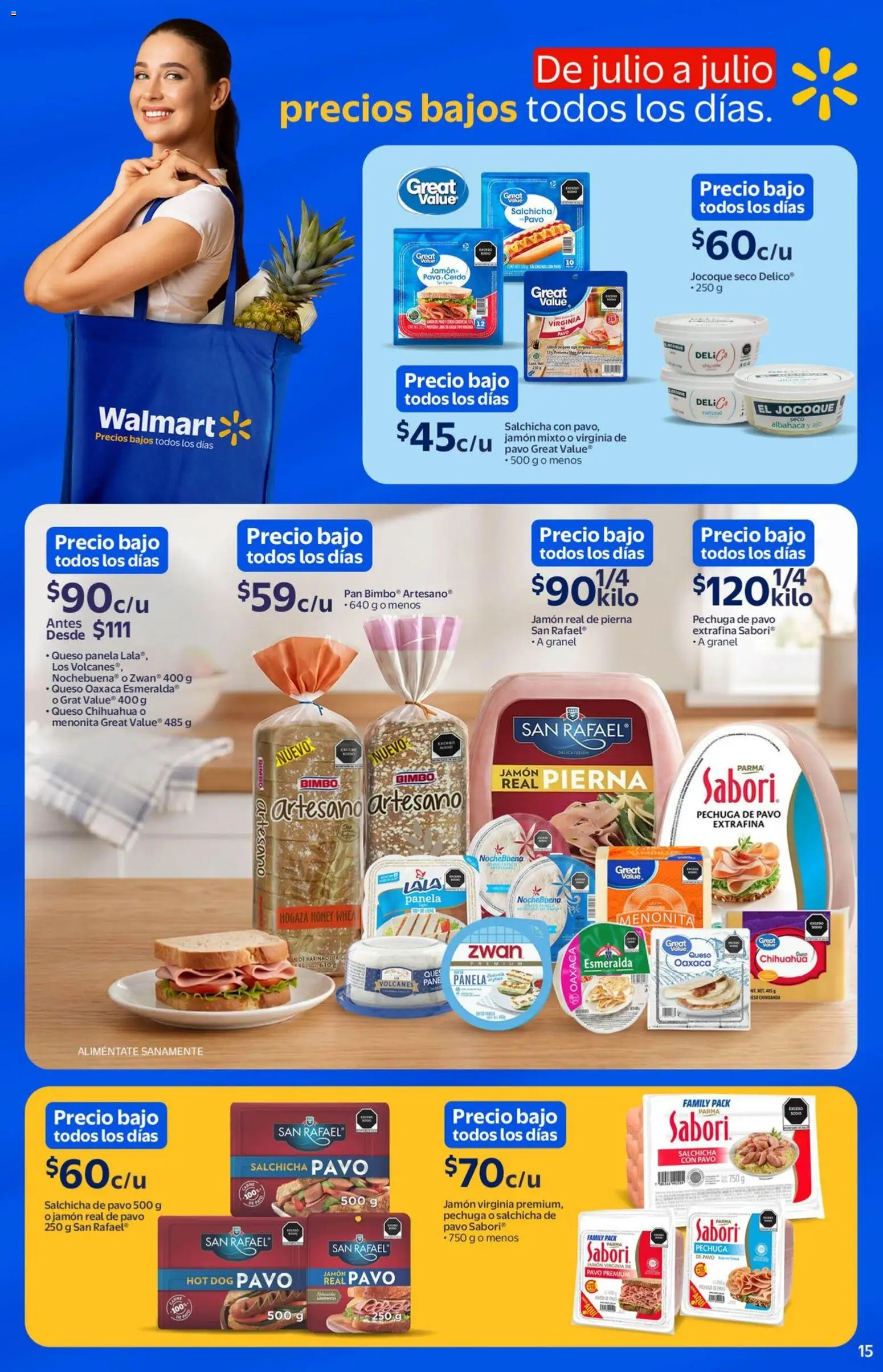 Nuevas ofertas de Walmart válidas en toda la República Mexicana desde el 29.04.2026. ¡Encuentra las mejores ofertas en Walmart folleto Temporada de precios bajos todo el año! | Página: 15