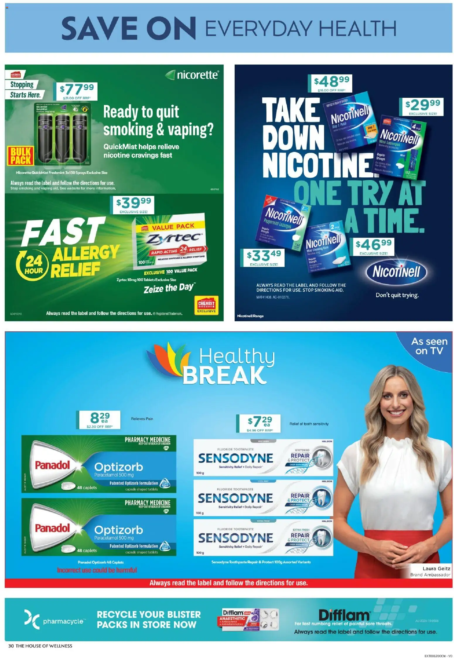 Chemist Warehouse catalogue - valid from 12.03.2026 | Page: 30 | Products: Gum, Toothpaste, Tablets, Allergy