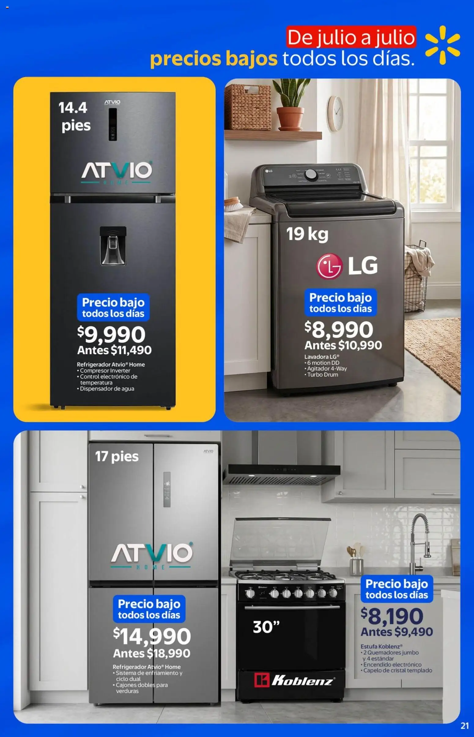 Nuevas ofertas de Walmart válidas en toda la República Mexicana desde el 29.04.2026. ¡Encuentra las mejores ofertas en Walmart folleto Temporada de precios bajos todo el año! | Página: 21