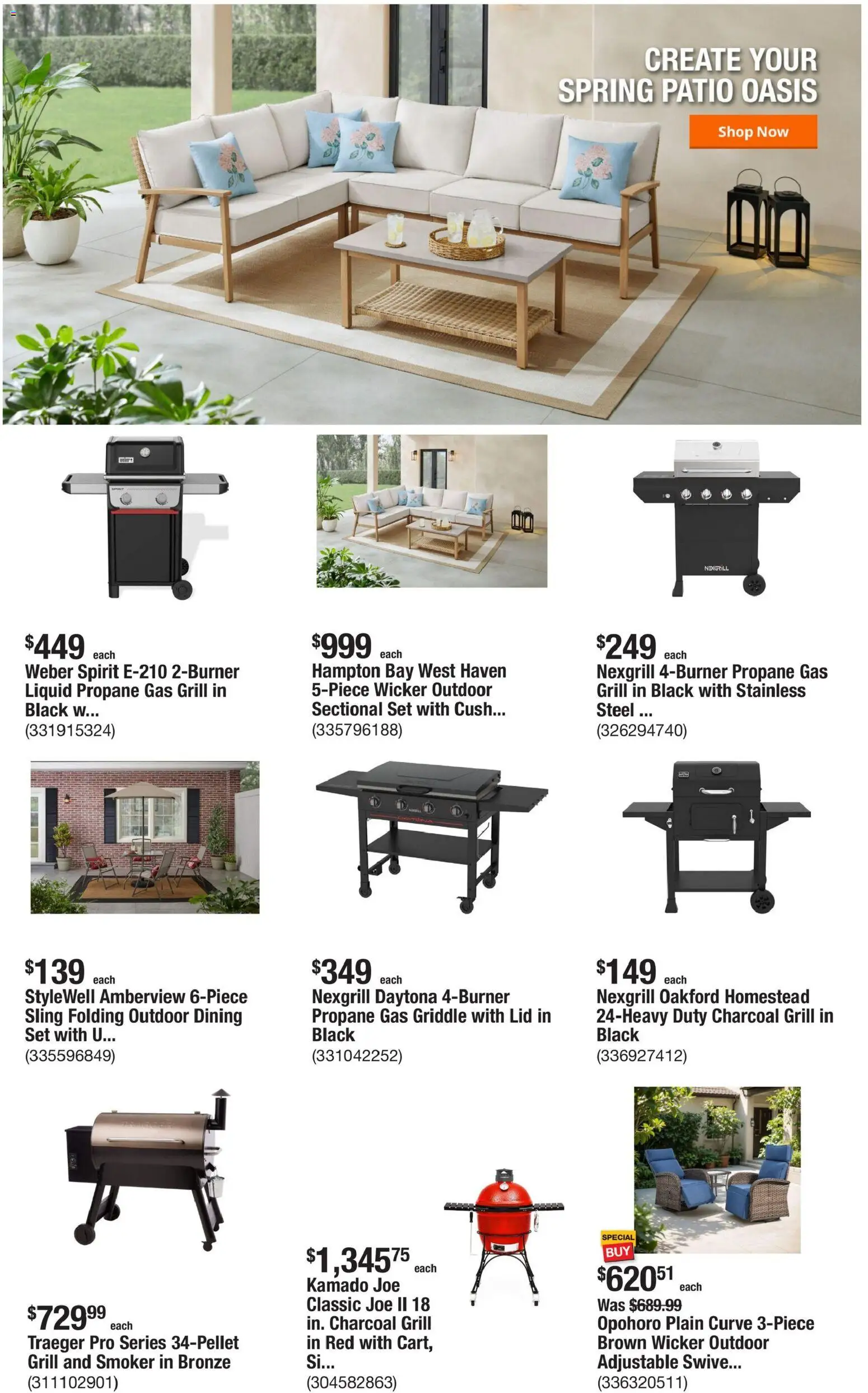 Home Depot Weekly Ad - valid from 12.03.2026 | Page: 3 | Products: Griddle, Sectional, Grill