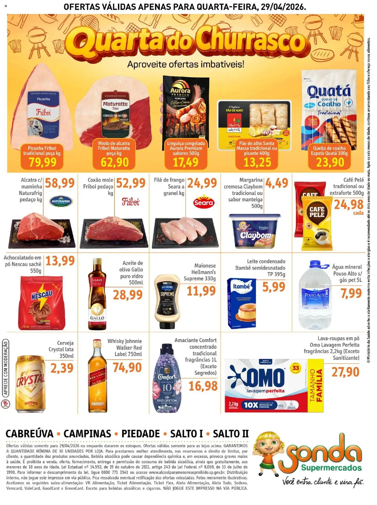 Sonda Folheto - válido de 29.04.2026 | Página: 4 | Produtos: Alho, Linguiça, Alcatra, Carne