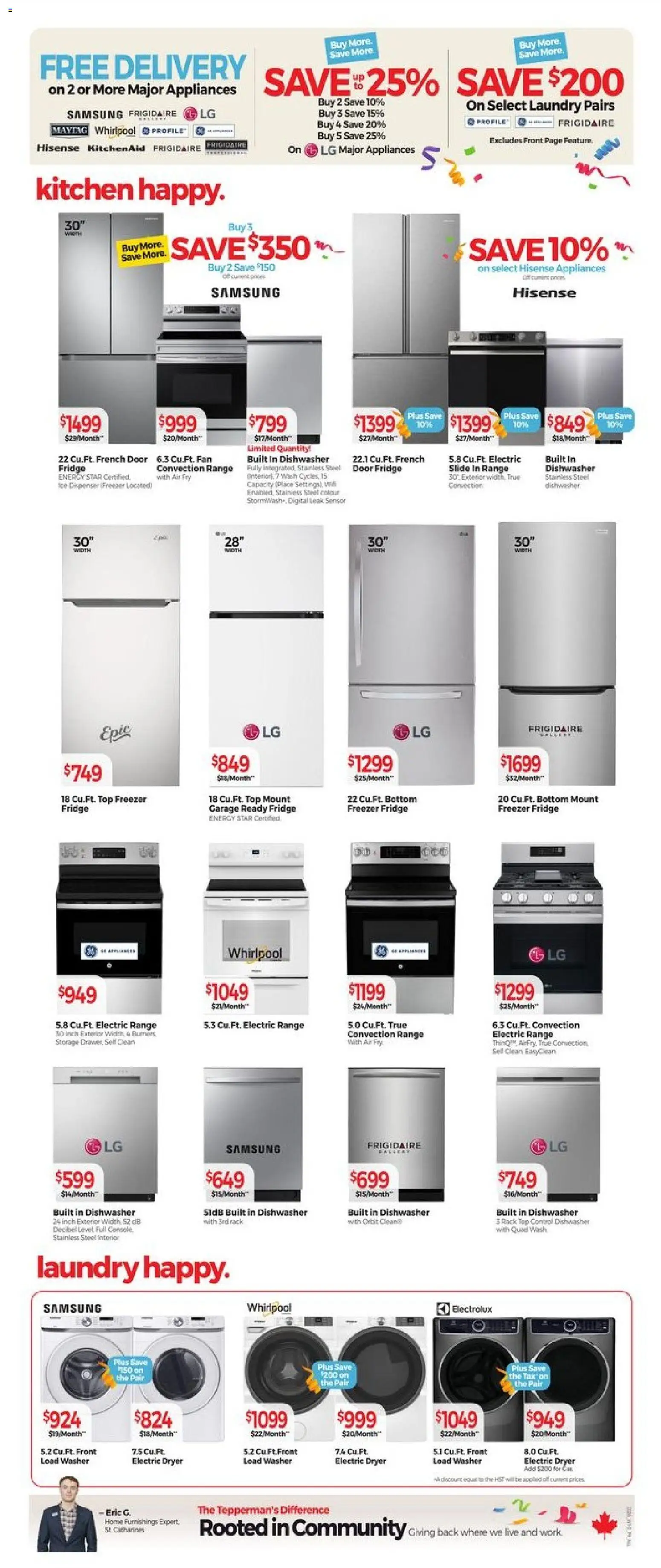 Tepperman's flyer valid from 06.03.2026 | Page: 9 | Products: Freezer, Dryer, Dishwasher, Fan