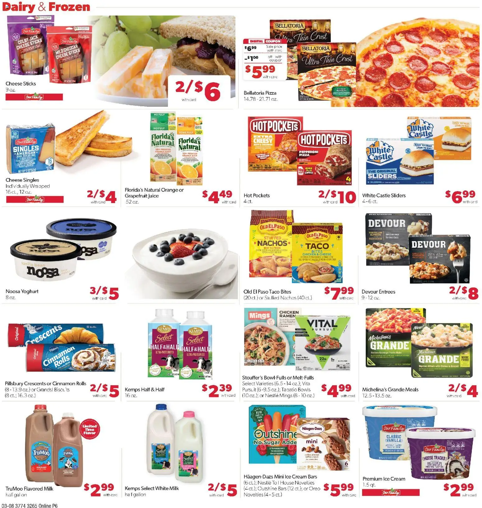 Family Fare Weekly Ad - valid from 08.03.2026 | Page: 11 | Products: Milk, Coffee, Chocolate, Grapefruit