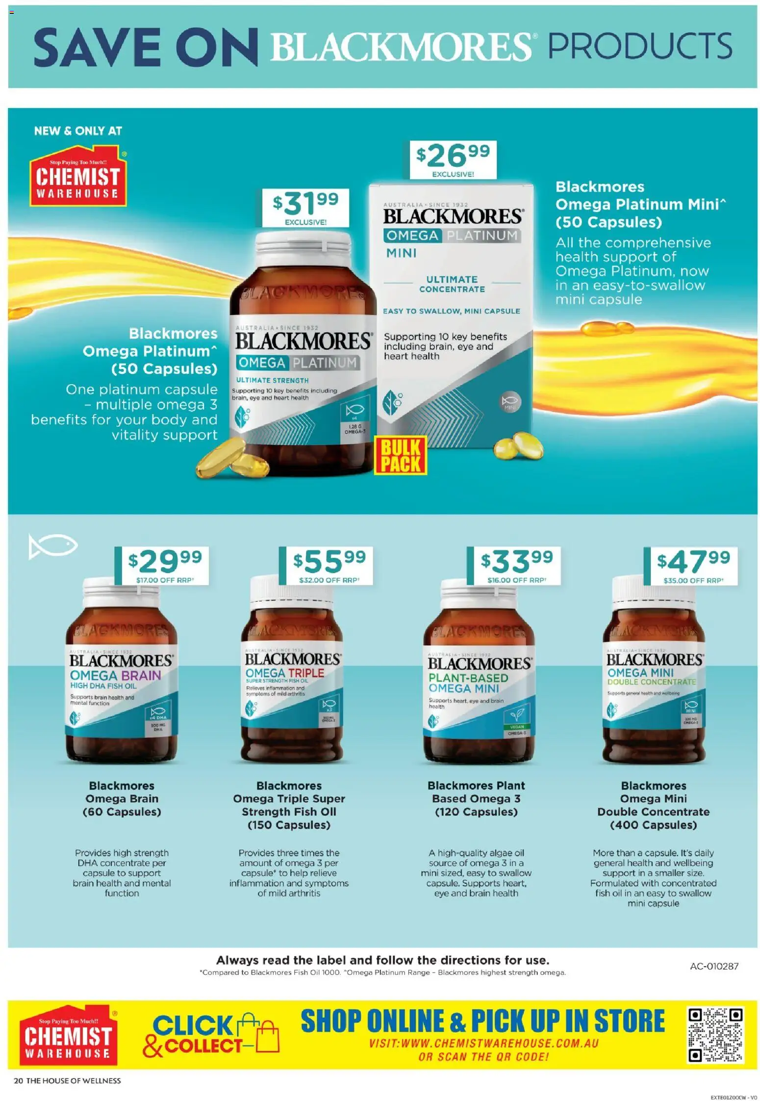 Chemist Warehouse catalogue - valid from 12.03.2026 | Page: 20 | Products: Plant, Oil, Fish, Fish oil