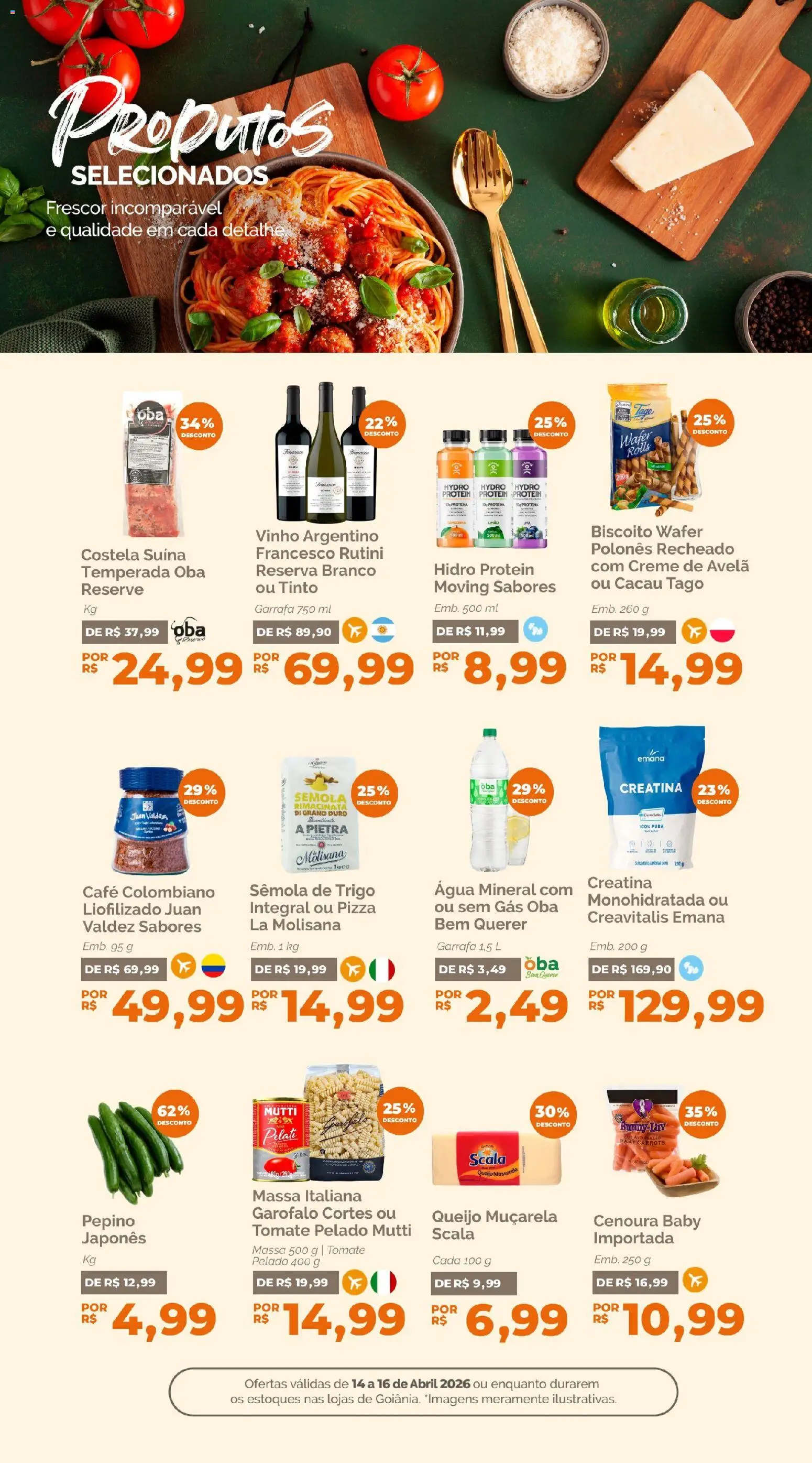 Oba Hortifruti Folheto - válido de 14.04.2026 | Página: 5 | Produtos: Queijo, Pizza, Massa, Creme