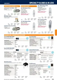 Preview of Jaycar Engineering & Scientific Catalogue 2025/2026  - valid from 09.07.2025 | Page: 233 | Products: Bulb, Device, Remote control, Torch