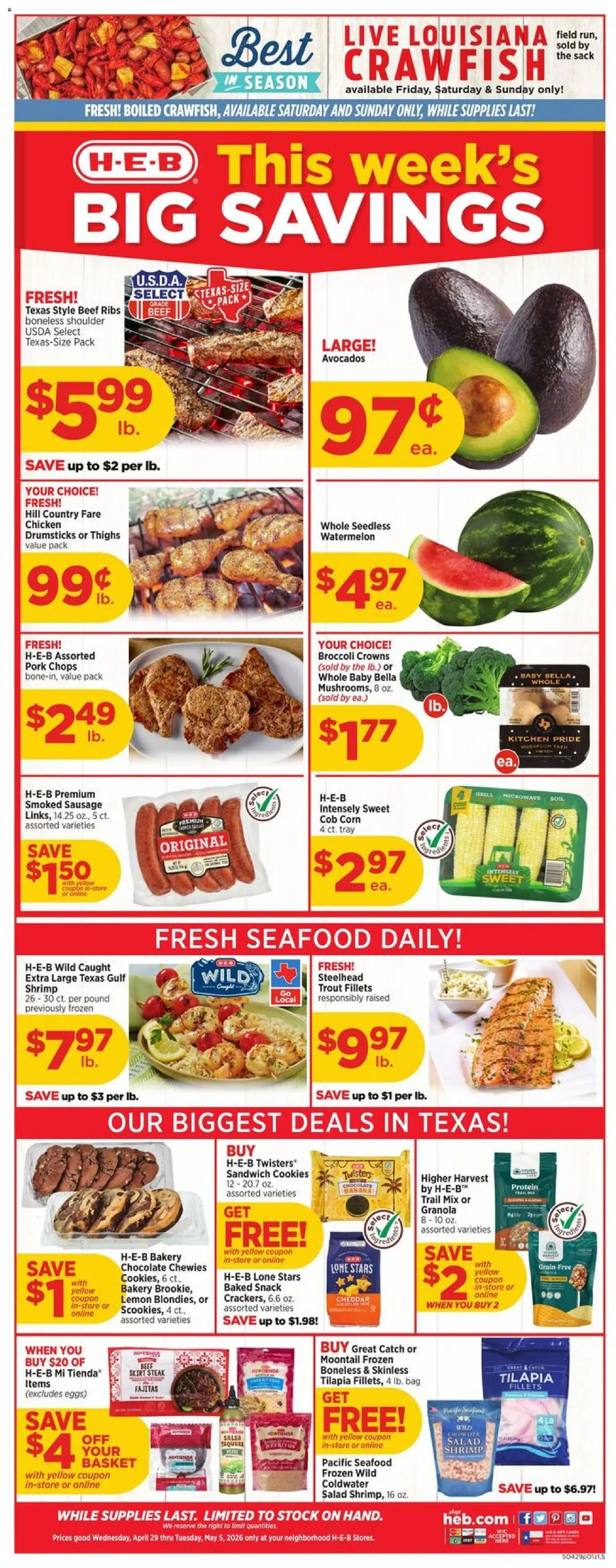H-E-B Weekly Ad - valid from 29.04.2026 | Page: 1