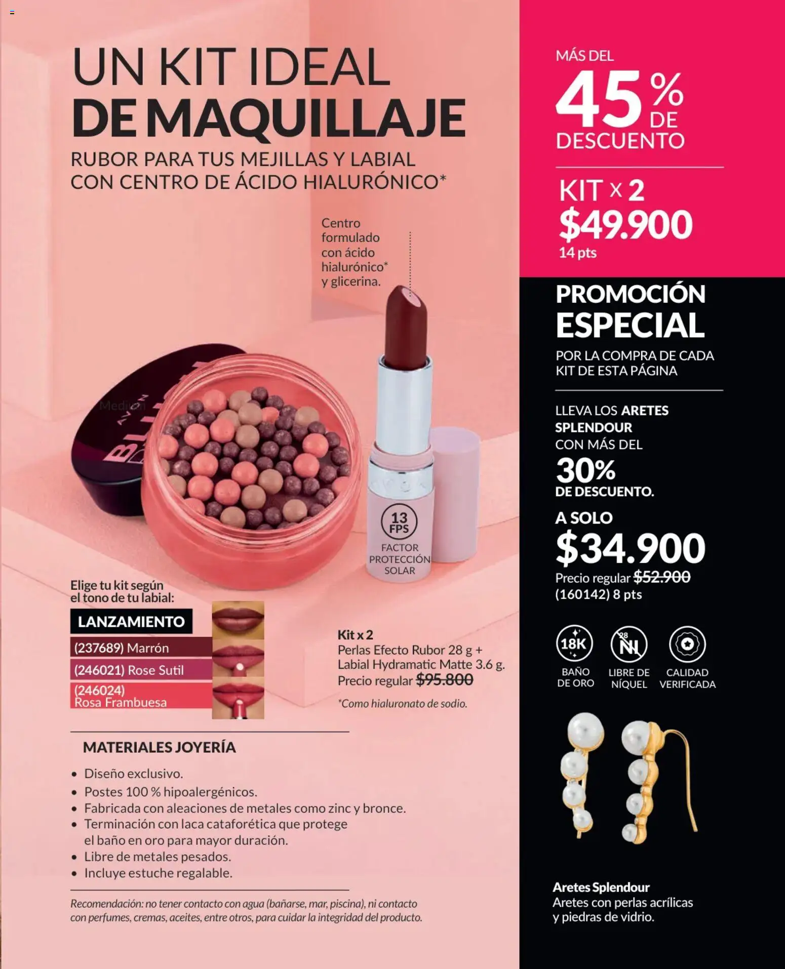 Avon revista - valida desde el 25.02.2026 | Página: 16 | Productos: Estuche, Rubor, Baño, Maquillaje