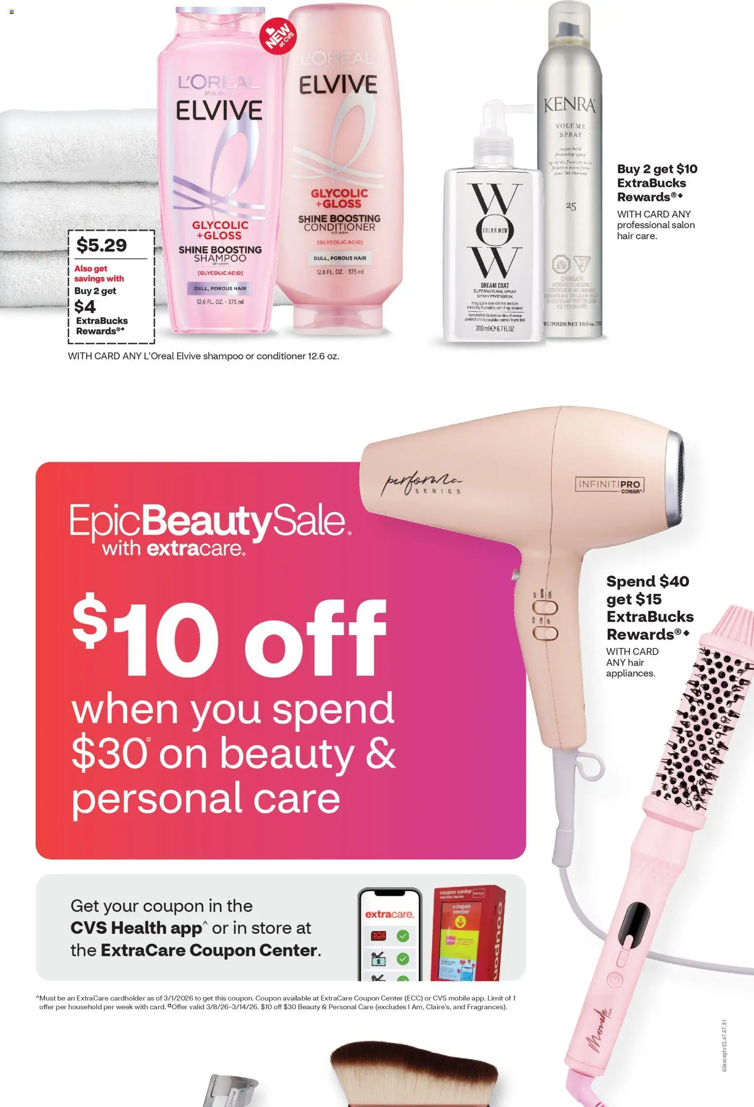 CVS Pharmacy Weekly Ad - AZ - valid from 08.03.2026 | Page: 2 | Products: Shampoo, Conditioner, Coat