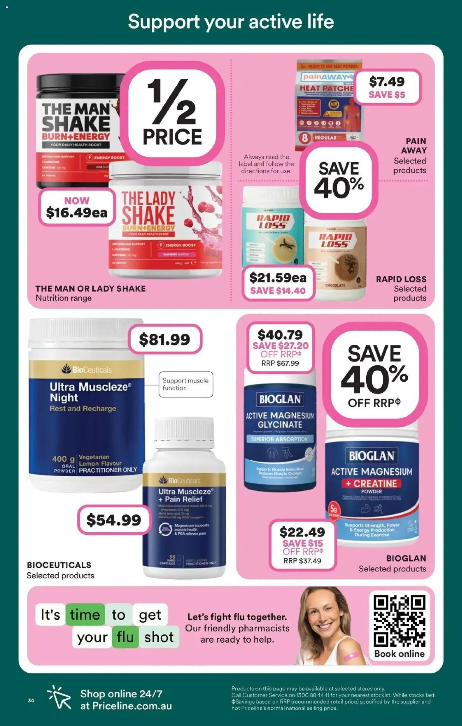 Priceline Pharmacy catalogue - valid from 23.04.2026 | Page: 34 | Products: Powder, Lemon, Pea, Pain relief