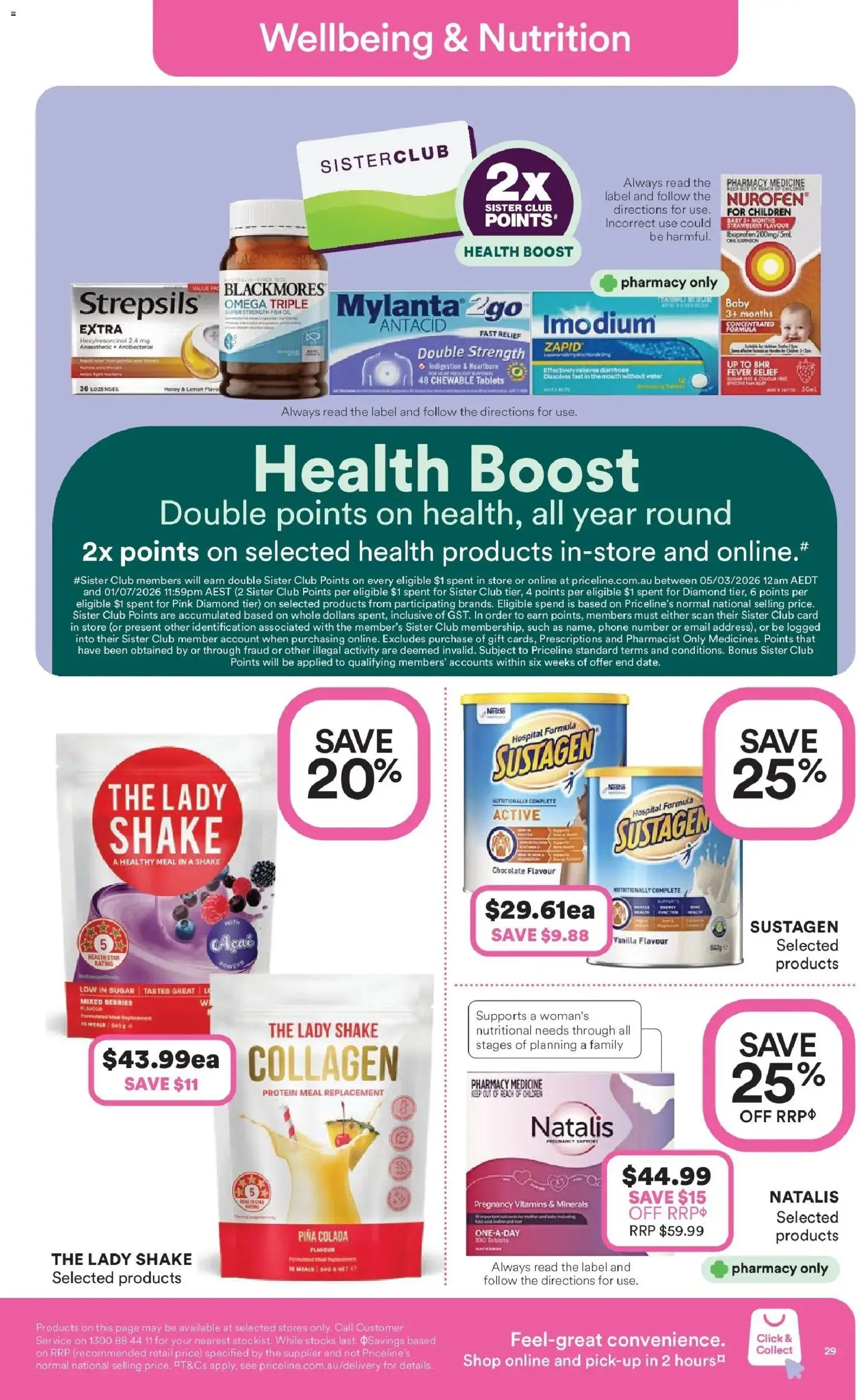 Priceline Pharmacy catalogue - valid from 05.03.2026 | Page: 29 | Products: Sugar, Phone, Collagen, Tablets