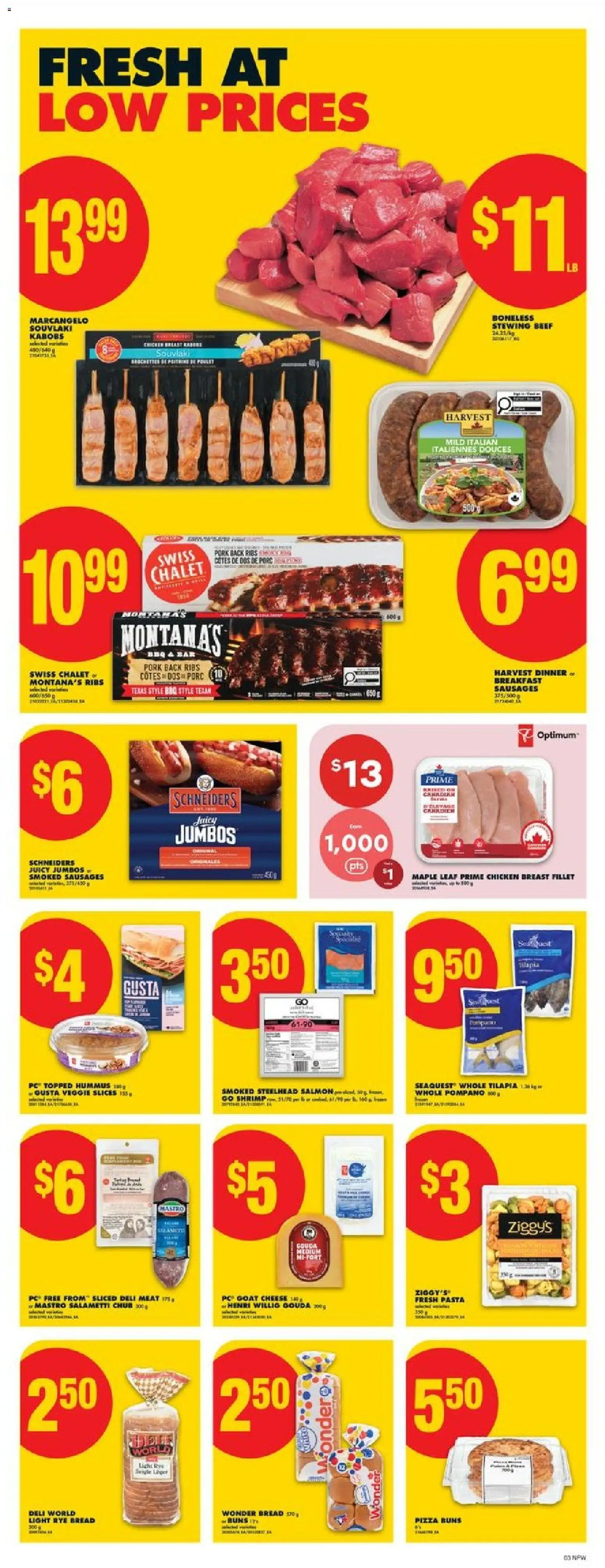 No Frills flyer valid from 05.03.2026 | Page: 3 | Products: Beef, Pasta, Pizza, Pork