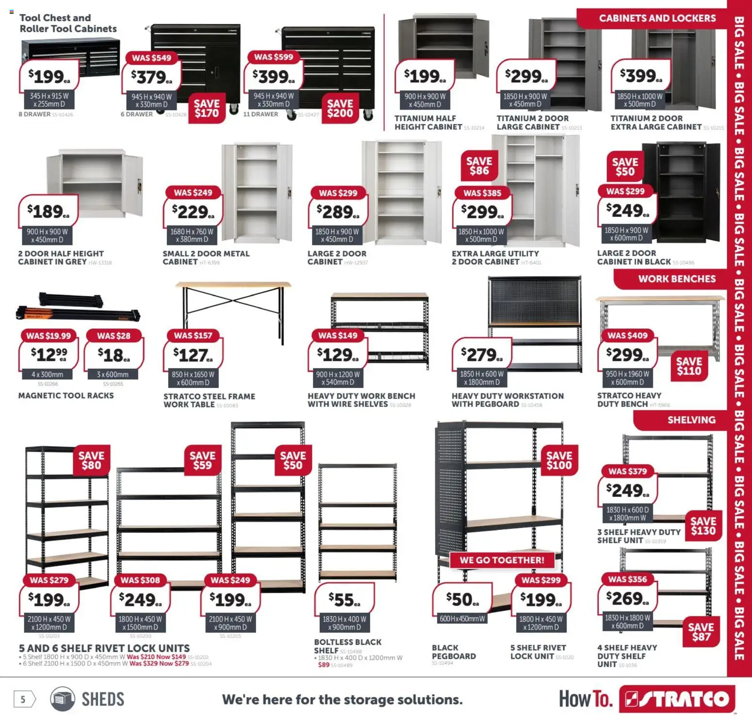 Stratco catalogue - valid from 06.03.2026 | Page: 5 | Products: Shelf, Table, Door, Drawer