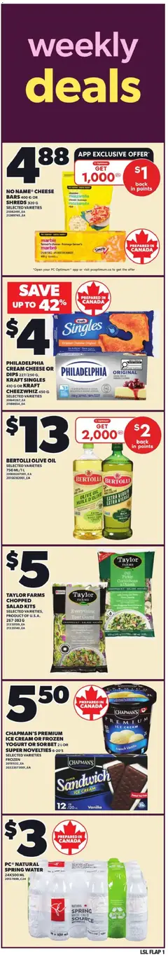 Preview of Loblaws weekly flyer / circulaire from shop Loblaws valid from 30.04.2026 | Page: 2 | Products: Ice cream, Salad, Yogurt, Oil