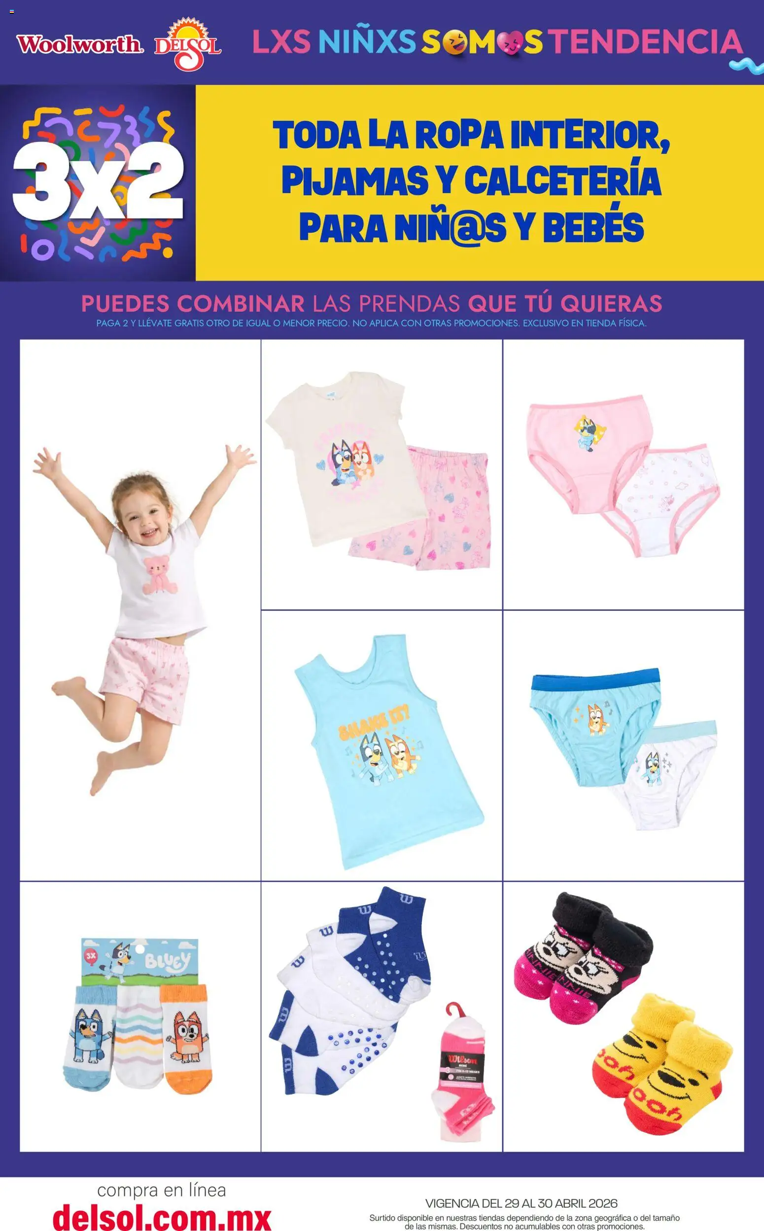 Nuevas ofertas de Del Sol y Woolworth válidas en toda la República Mexicana desde el 29.04.2026. ¡Encuentra las mejores ofertas en Del Sol y Woolworth katalog Venta Especial Día del Niño 2026! | Página: 3