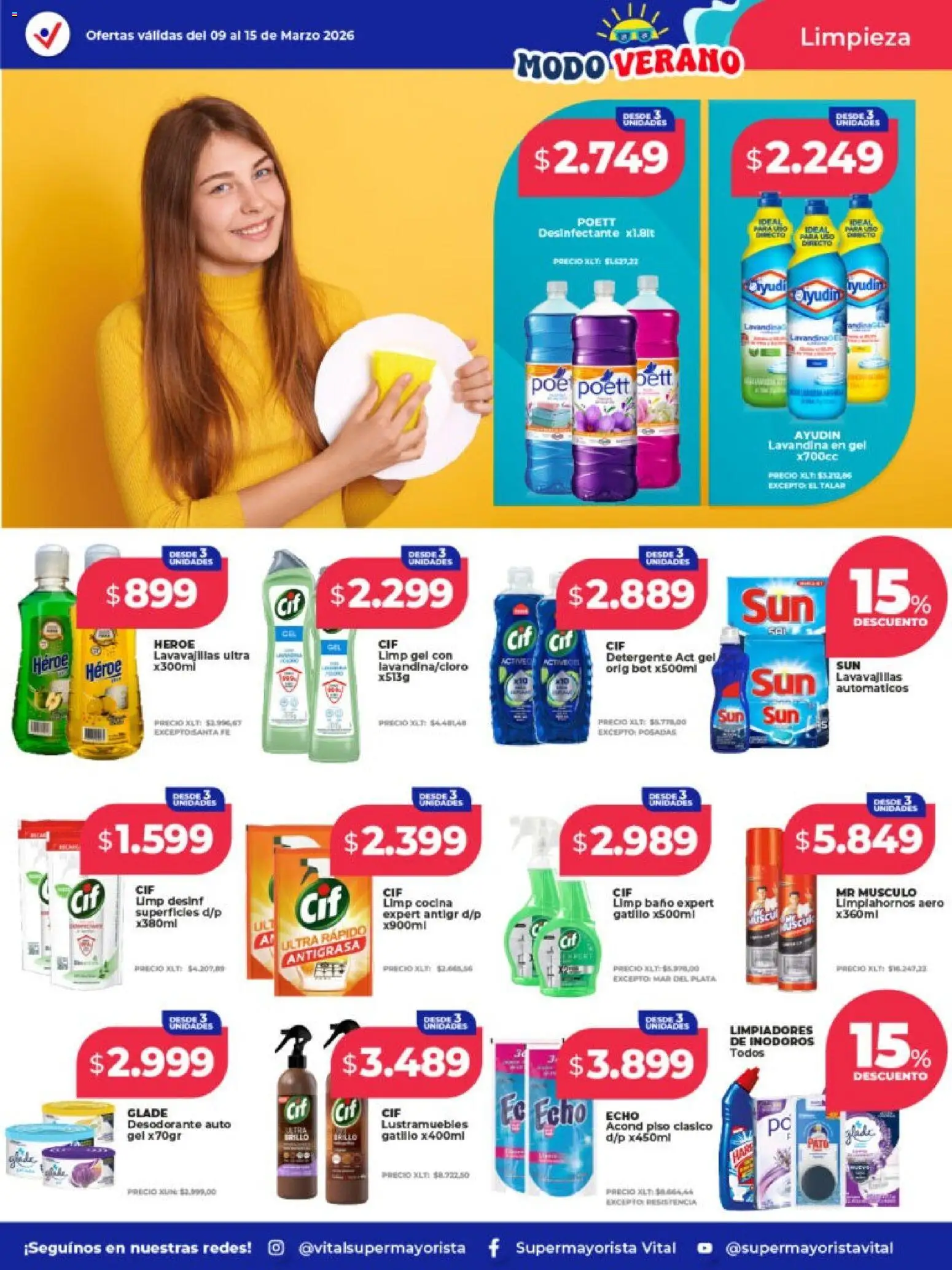 Vital - Ofertas - Avellaneda │ válido desde el 09.03.2026 | Página: 6 | Productos: Desinfectante, Cocina, Lavavajillas, Detergente