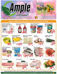 Preview of Ample Food Market weekly flyer / circulaire from shop Ample Food Market valid from 24.04.2026 | Page: 1