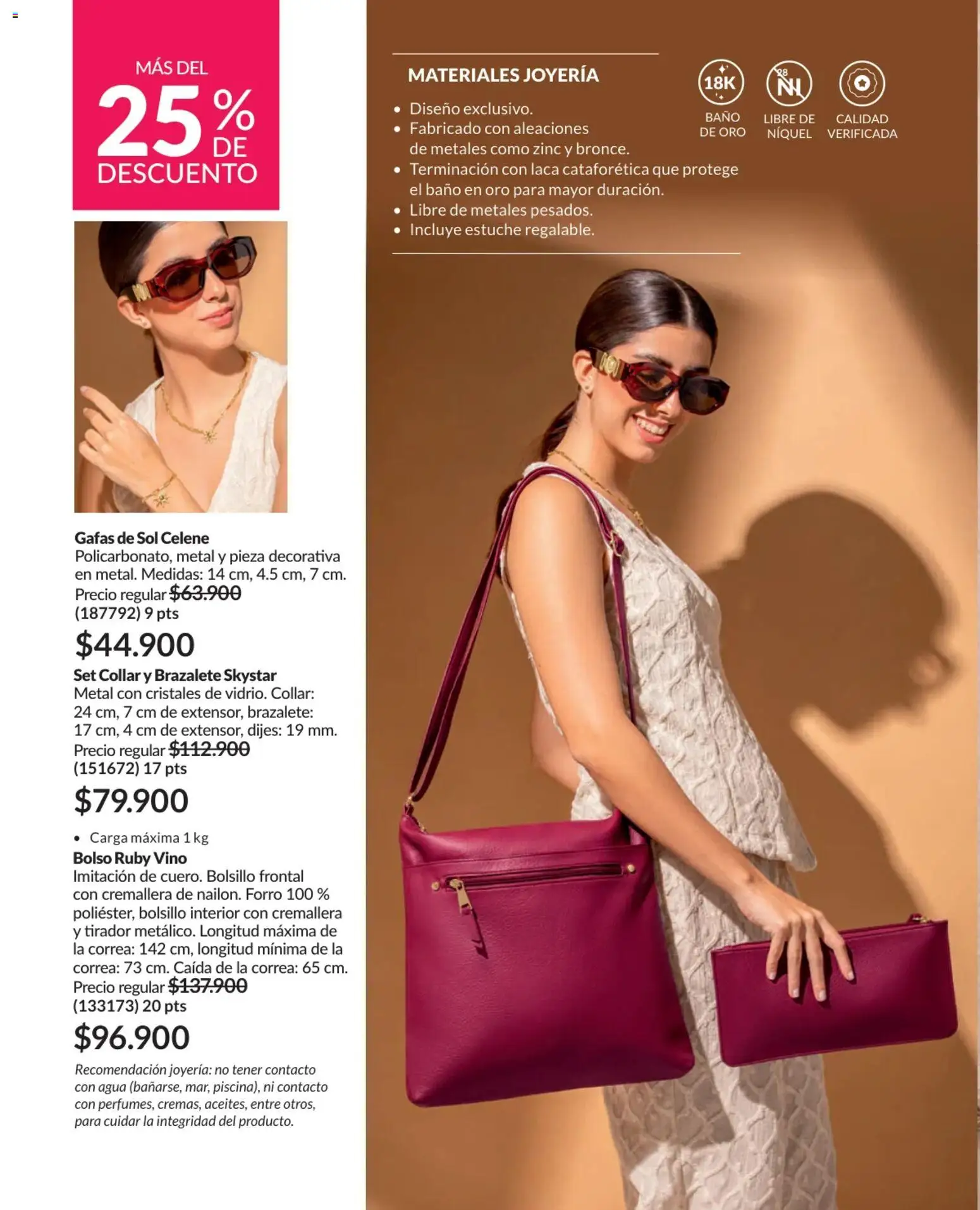 Avon revista - valida desde el 25.02.2026 | Página: 102 | Productos: Bolso, Gafas de sol, Baño, Collar