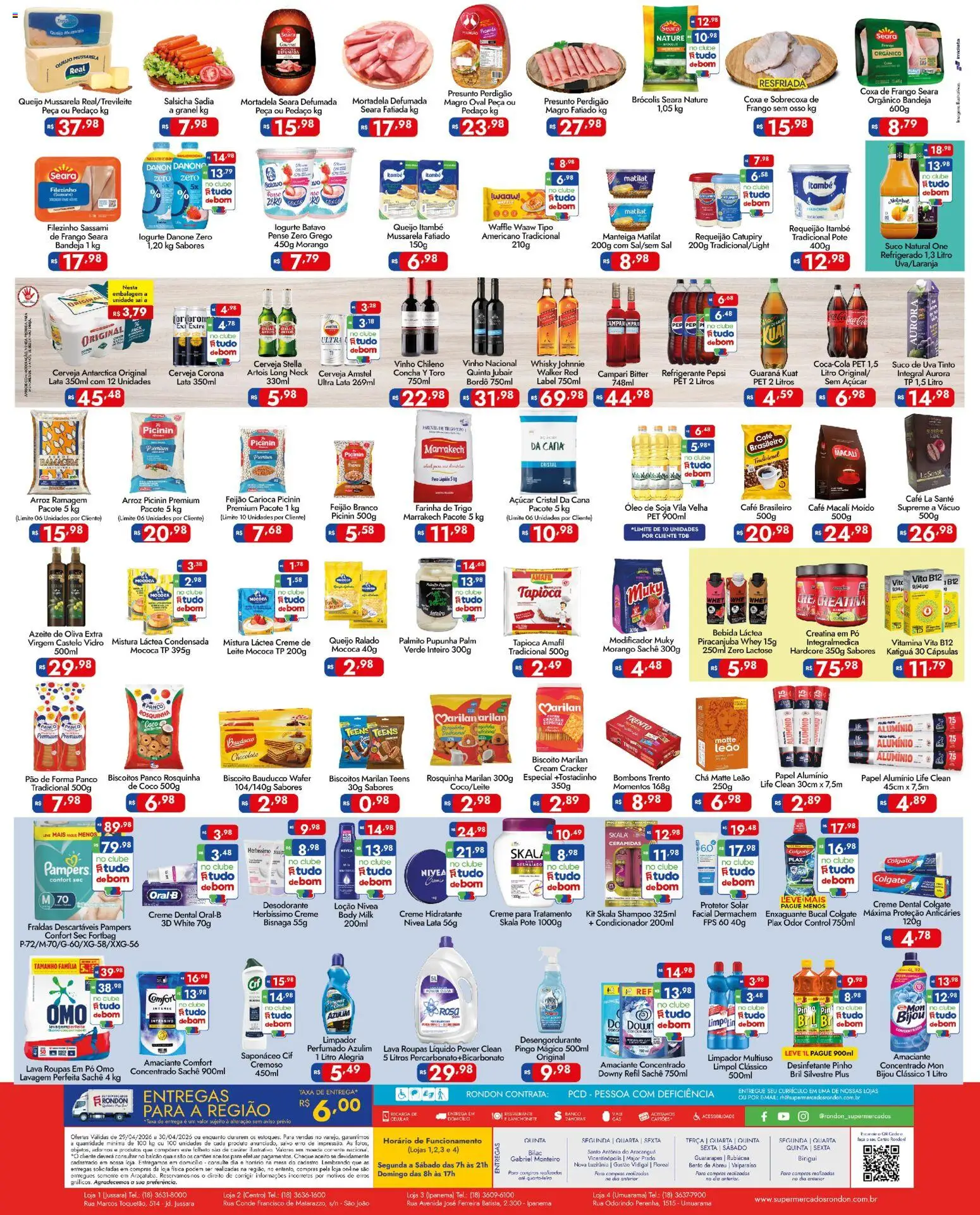 Supermercados Rondon Folheto - válido de 29.04.2026 | Página: 2 | Produtos: Cerveja, Roupas, Saponáceo, Amaciante