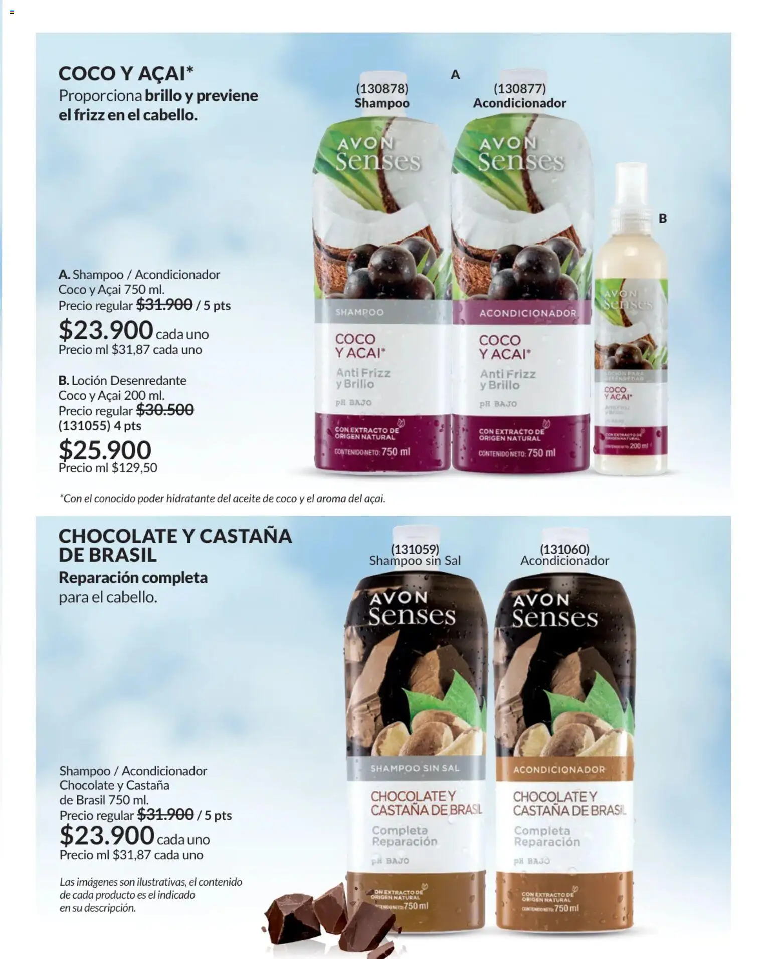 Avon revista - valida desde el 25.02.2026 | Página: 194 | Productos: Shampoo, Brillo, Chocolate, Aceite