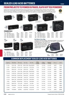 Preview of Jaycar Engineering & Scientific Catalogue 2025/2026  - valid from 09.07.2025 | Page: 310 | Products: Socket, Battery, Batteries, Bag