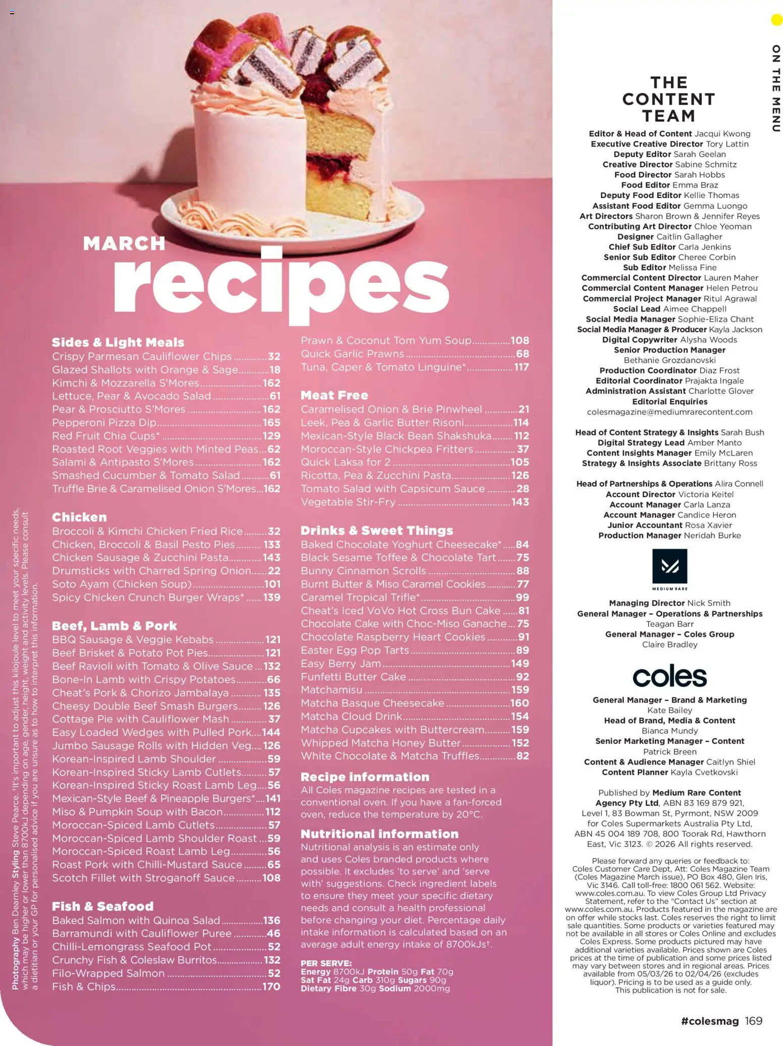 Coles catalogue - valid from 05.03.2026 | Page: 169 | Products: Zucchini, Pies, Digital, Weight