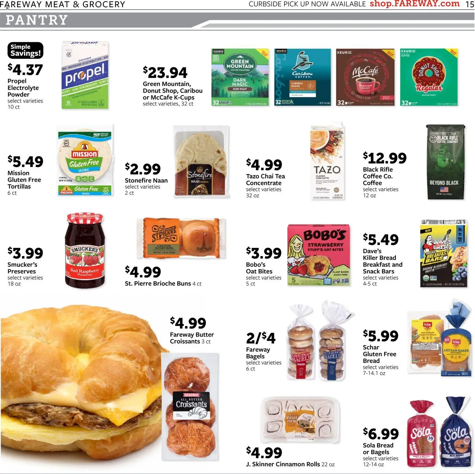 Fareway Weekly Ad - valid from 09.03.2026 | Page: 15 | Products: Coffee, Tea, Kiwi, Raspberry