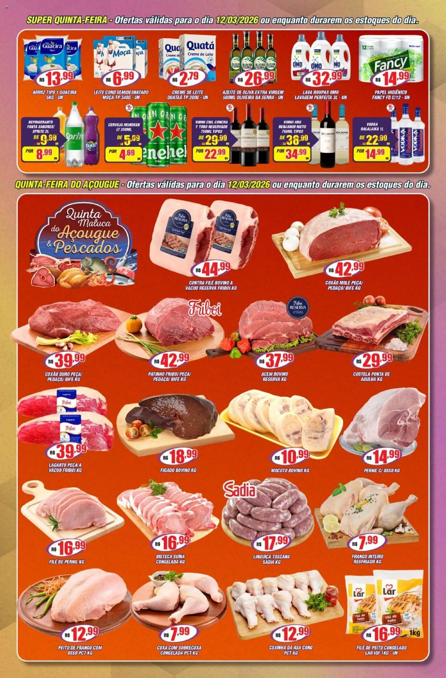 Violeta Supermercados Folheto - válido de 10.03.2026 | Página: 3 | Produtos: Acém, Roupas, Heineken, Frango