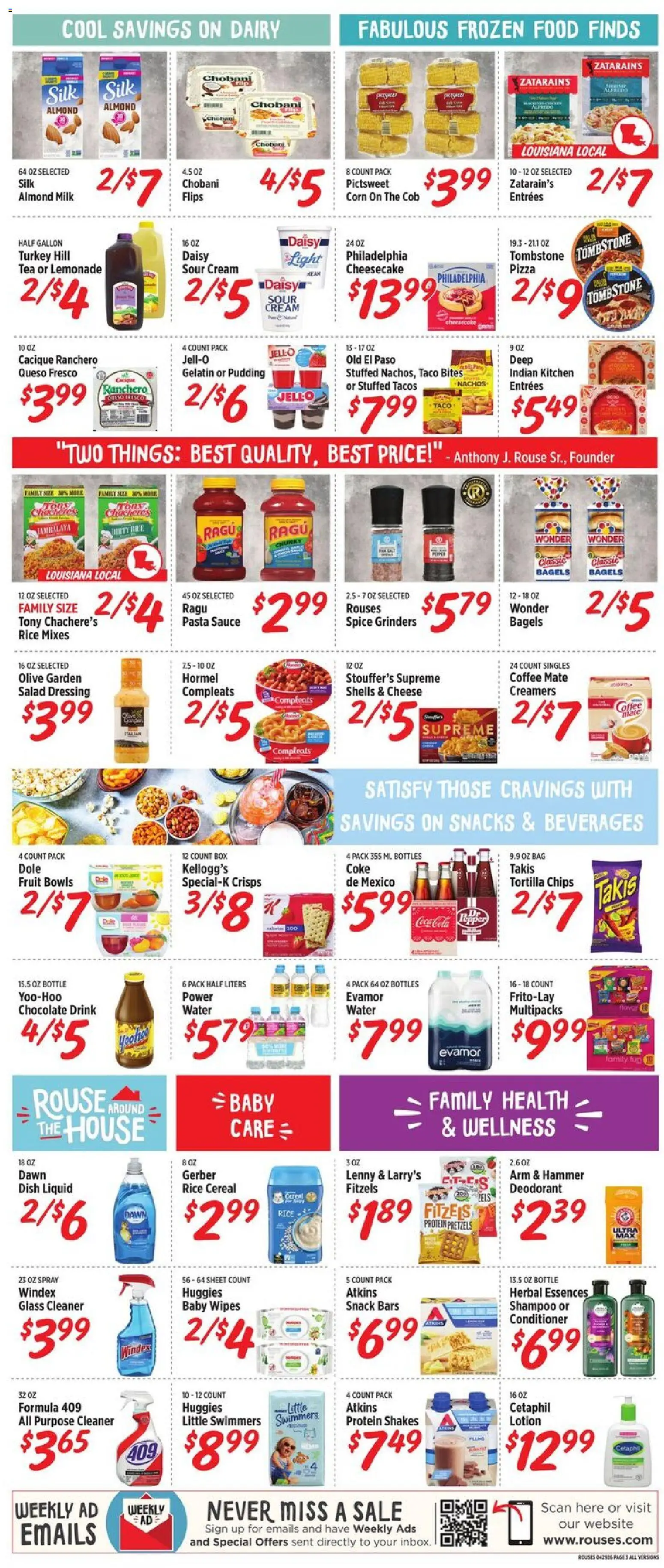 Rouses Weekly Ad - LA - valid from 29.04.2026 | Page: 4 | Products: Conditioner, Coffee, Tea, Salad