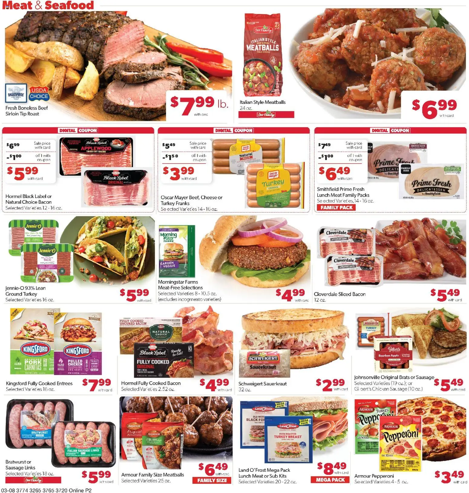 Family Fare Weekly Ad - valid from 08.03.2026 | Page: 6 | Products: Beef, Bourbon, Seafood, Oven