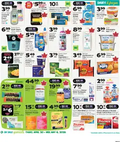 Preview of Thrifty Foods weekly flyer / circulaire from shop Thrifty Foods valid from 30.04.2026 | Page: 7 | Products: Powder, Toothpaste, Cheese, Chocolate