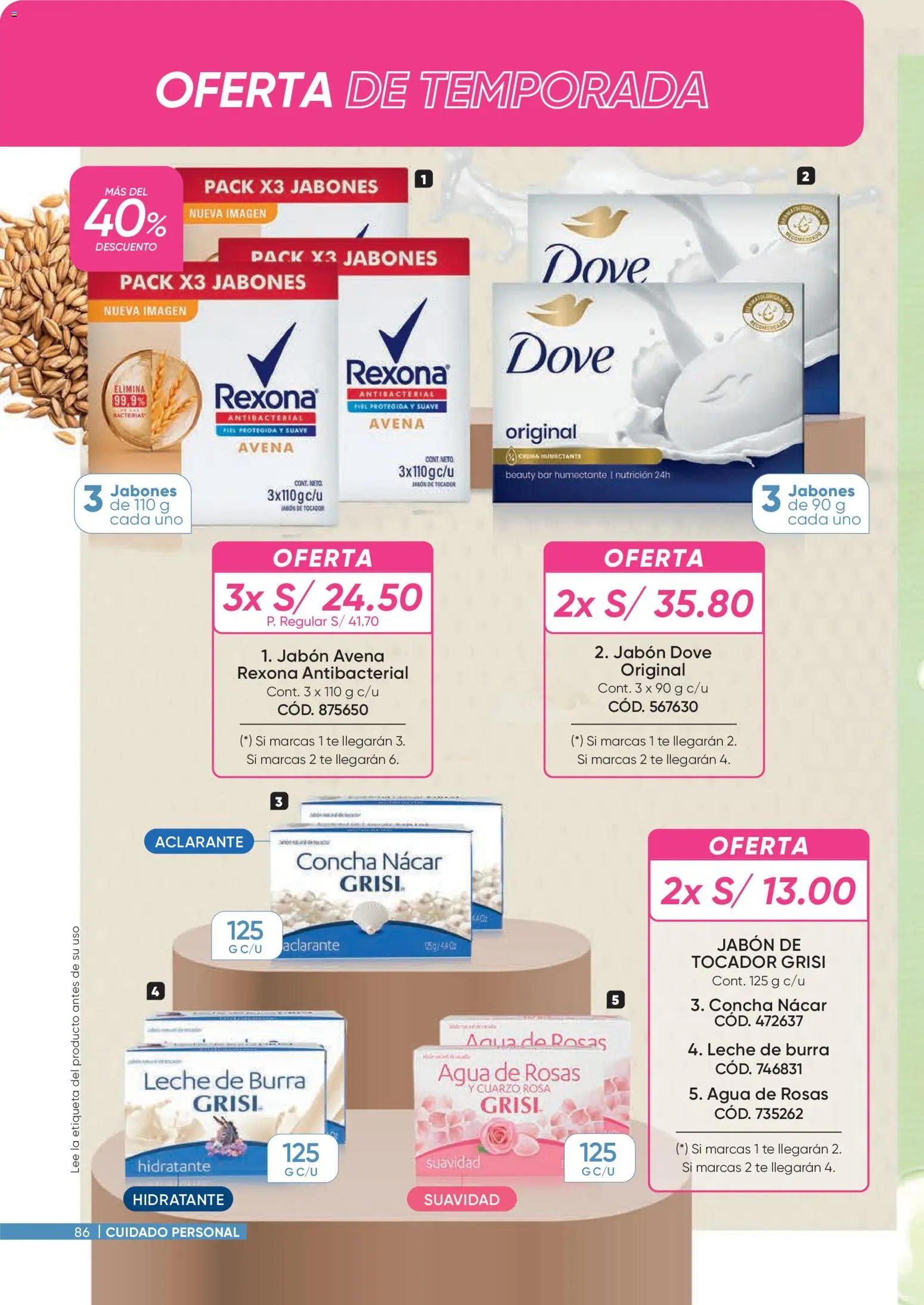 Catálogo Azzorti válido desde 09.03.2026 | Página: 86 | Productos: Jabón, Leche, Té, Avena