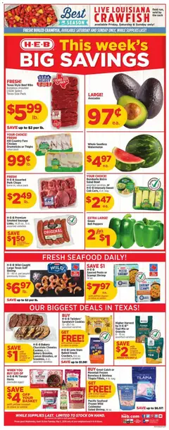 Preview of H-E-B weekly ads valid from 29.04.2026
