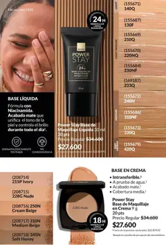 Vista previa Catálogo AVON Campaña 4/2026 válido desde el 01.04.2026 | Página: 35 | Productos: Mate, Base de maquillaje, Maquillaje, Brillo