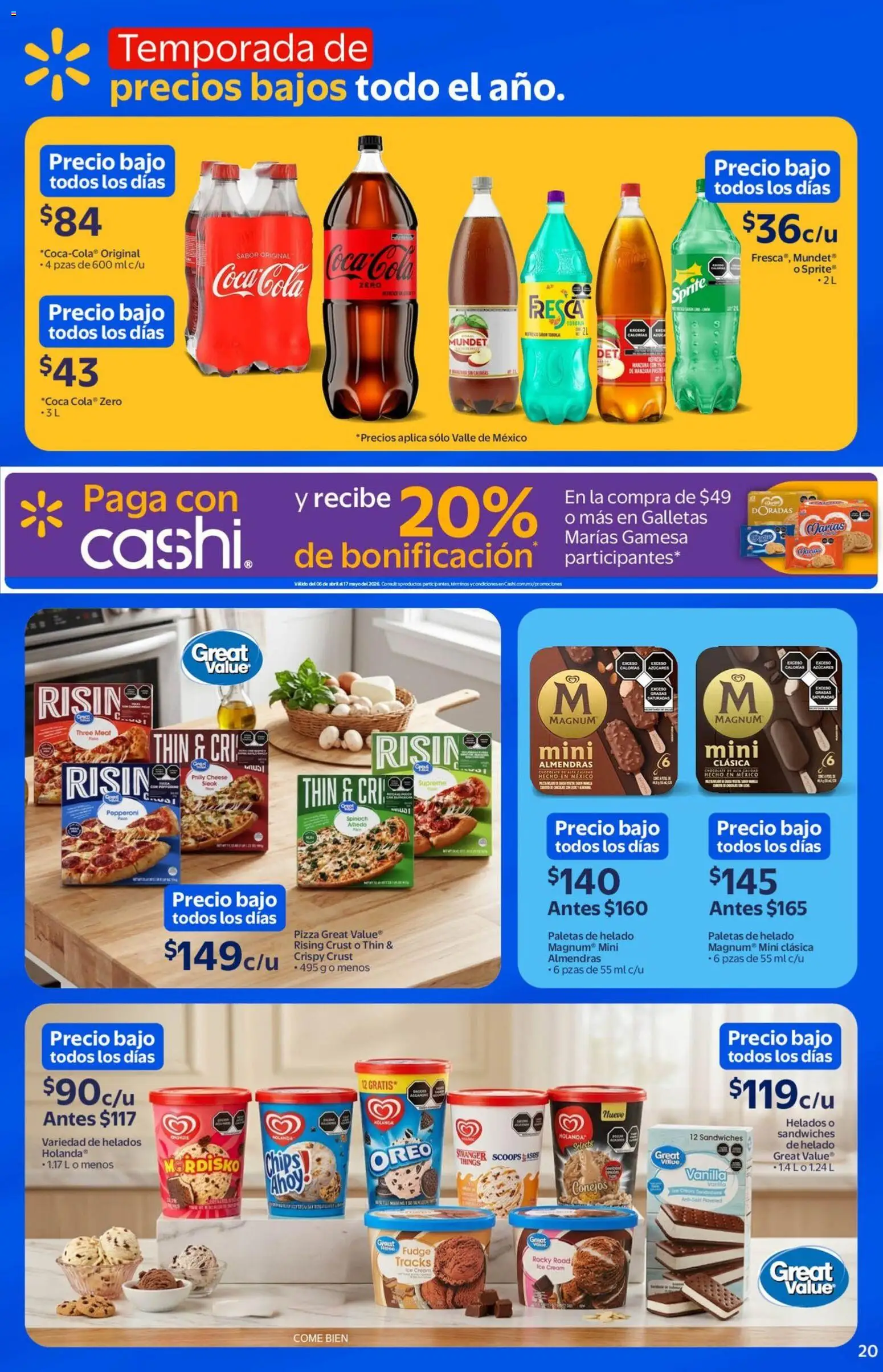 Nuevas ofertas de Walmart válidas en toda la República Mexicana desde el 29.04.2026. ¡Encuentra las mejores ofertas en Walmart folleto Temporada de precios bajos todo el año! | Página: 20