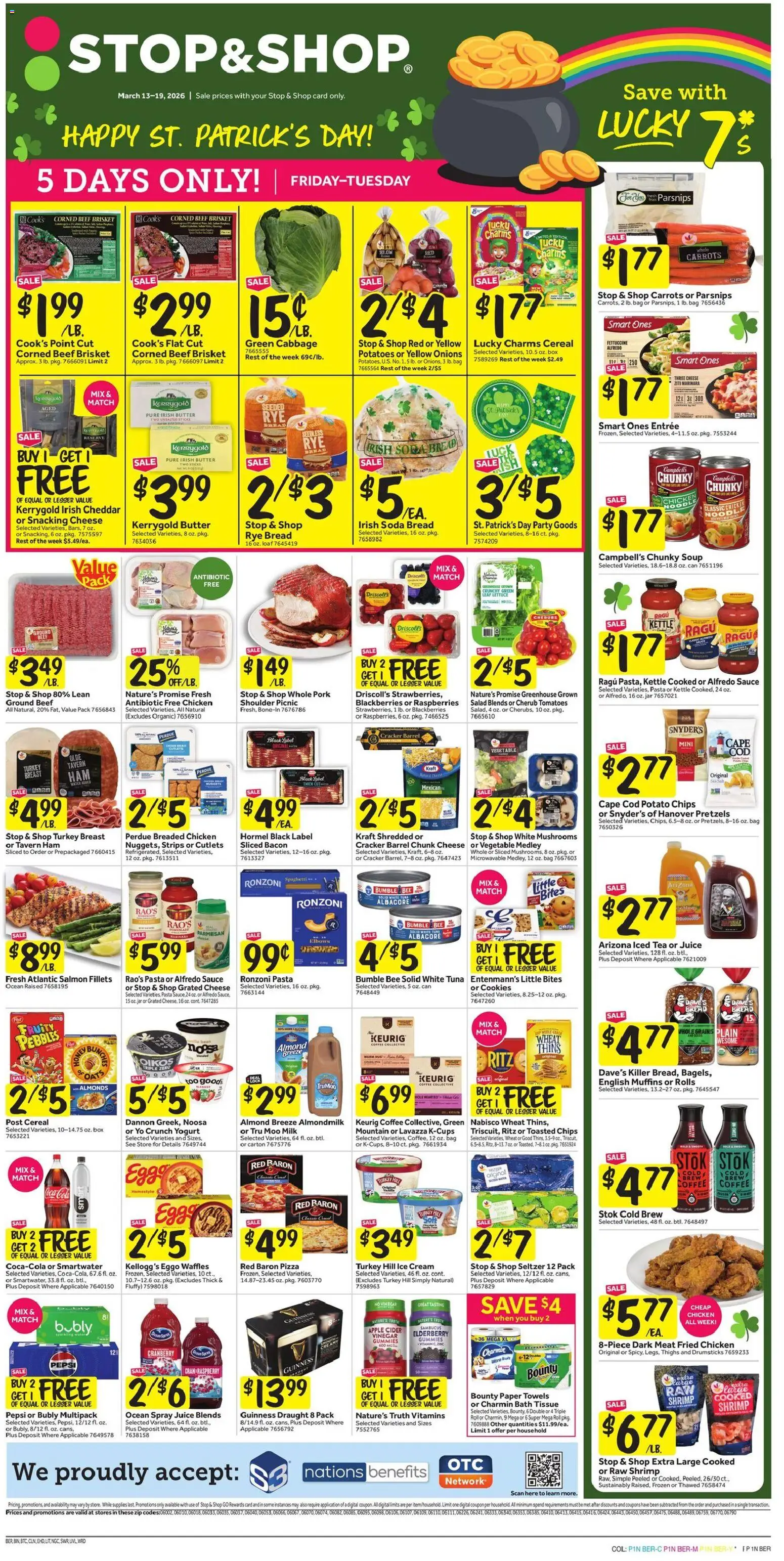 Stop & Shop Weekly Circular - CT - valid from 13.03.2026 | Page: 1 | Products: Mushrooms, Box, Yogurt, Juice