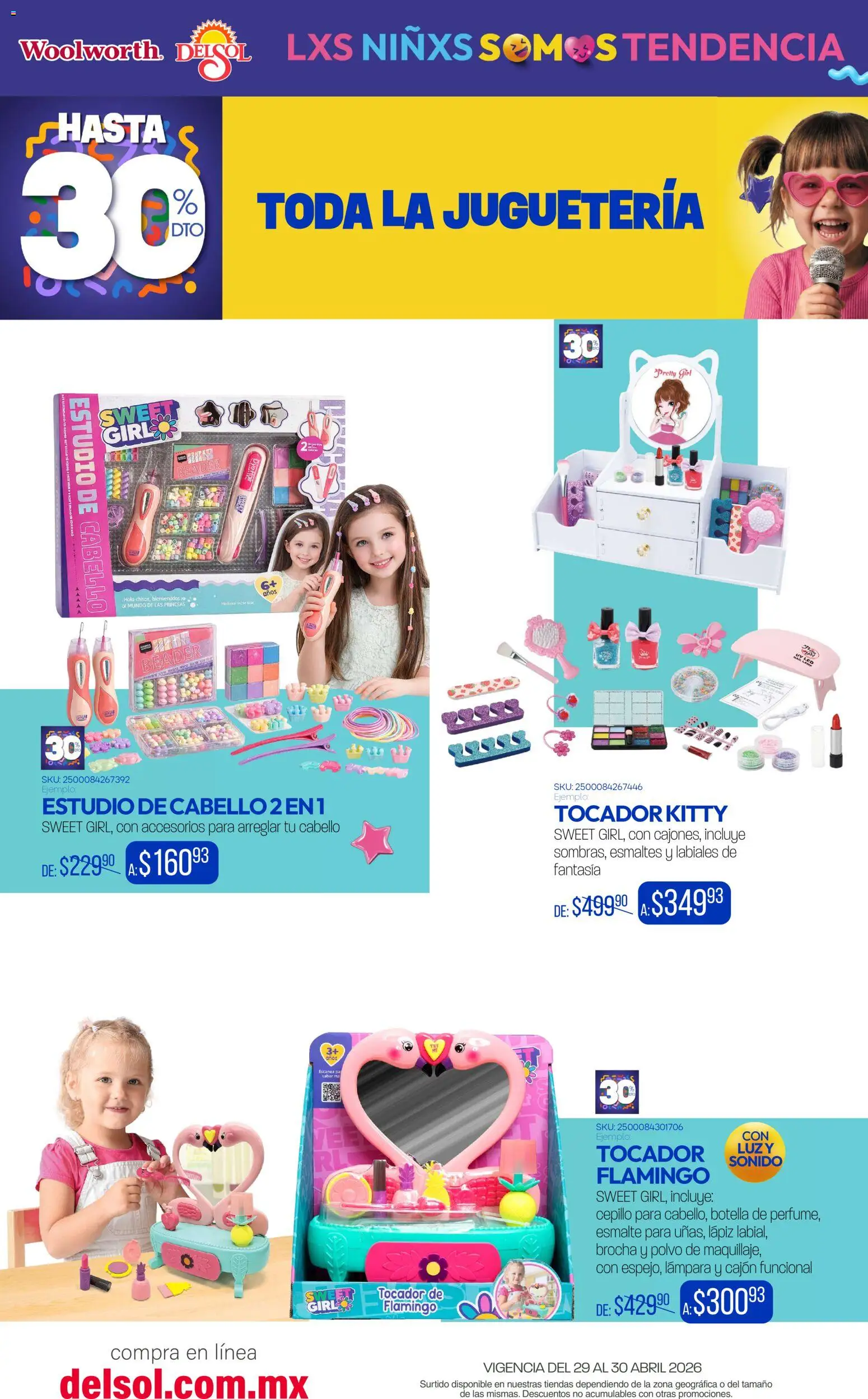 Nuevas ofertas de Del Sol y Woolworth válidas en toda la República Mexicana desde el 29.04.2026. ¡Encuentra las mejores ofertas en Del Sol y Woolworth katalog Venta Especial Día del Niño 2026! | Página: 6