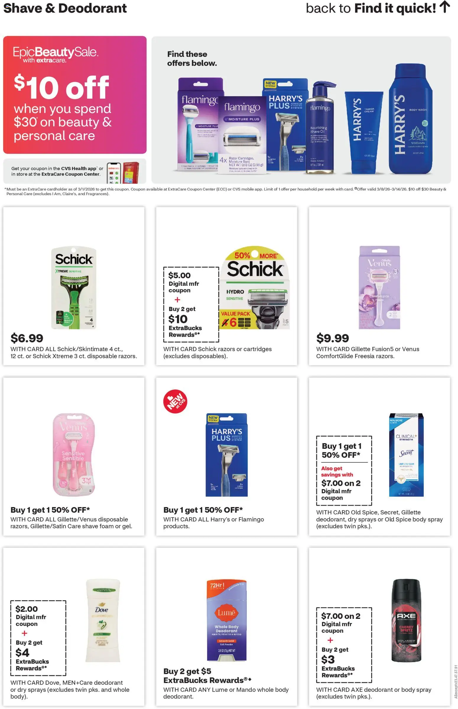 CVS Pharmacy Weekly Ad - CA - valid from 08.03.2026 | Page: 15 | Products: Axe, Butter, Cream, Body Wash