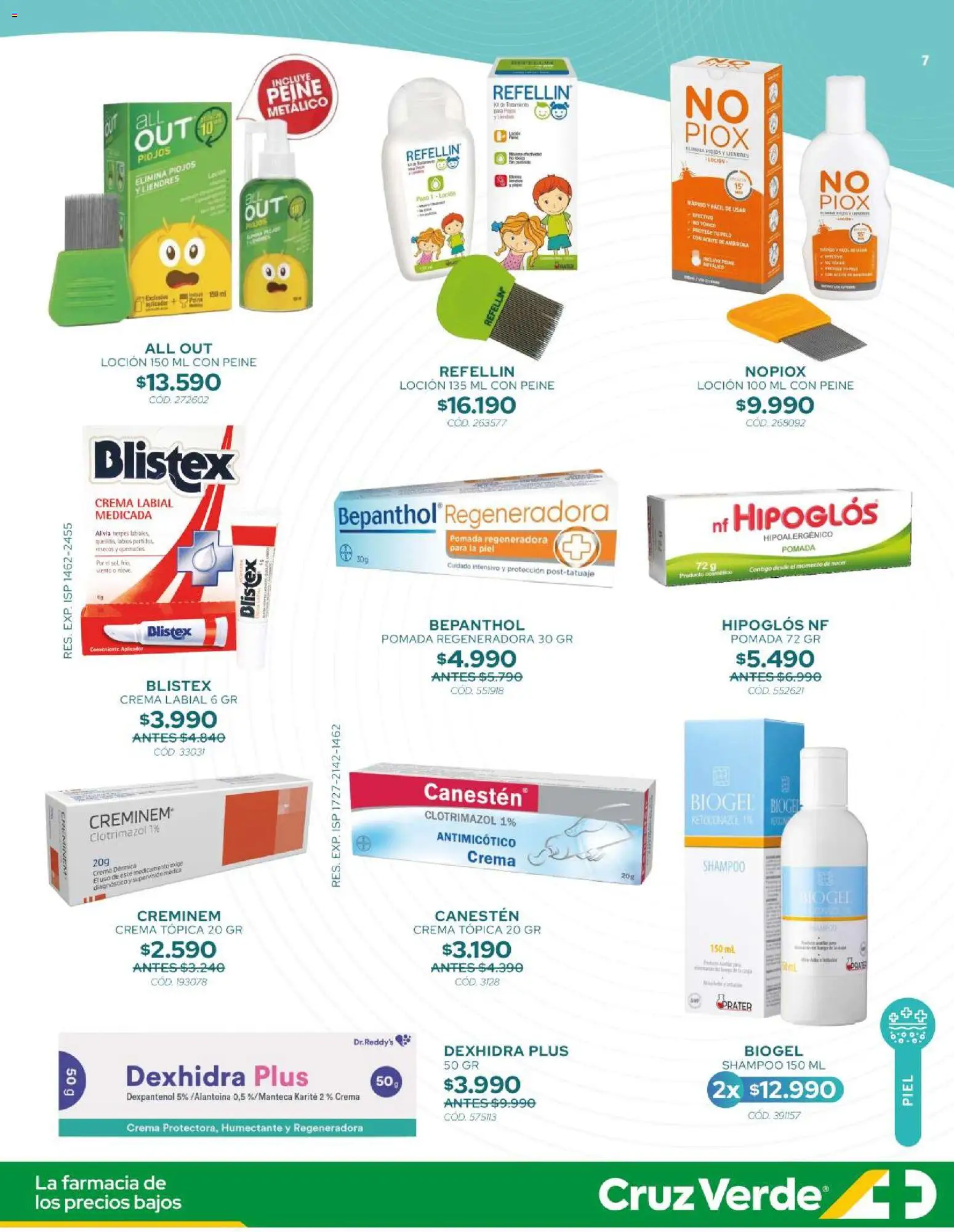 Cruz Verde - Ahorro Marzo │ válido desde el 01.03.2026 | Página: 7 | Productos: Peine, Shampoo, Aceite, Crema