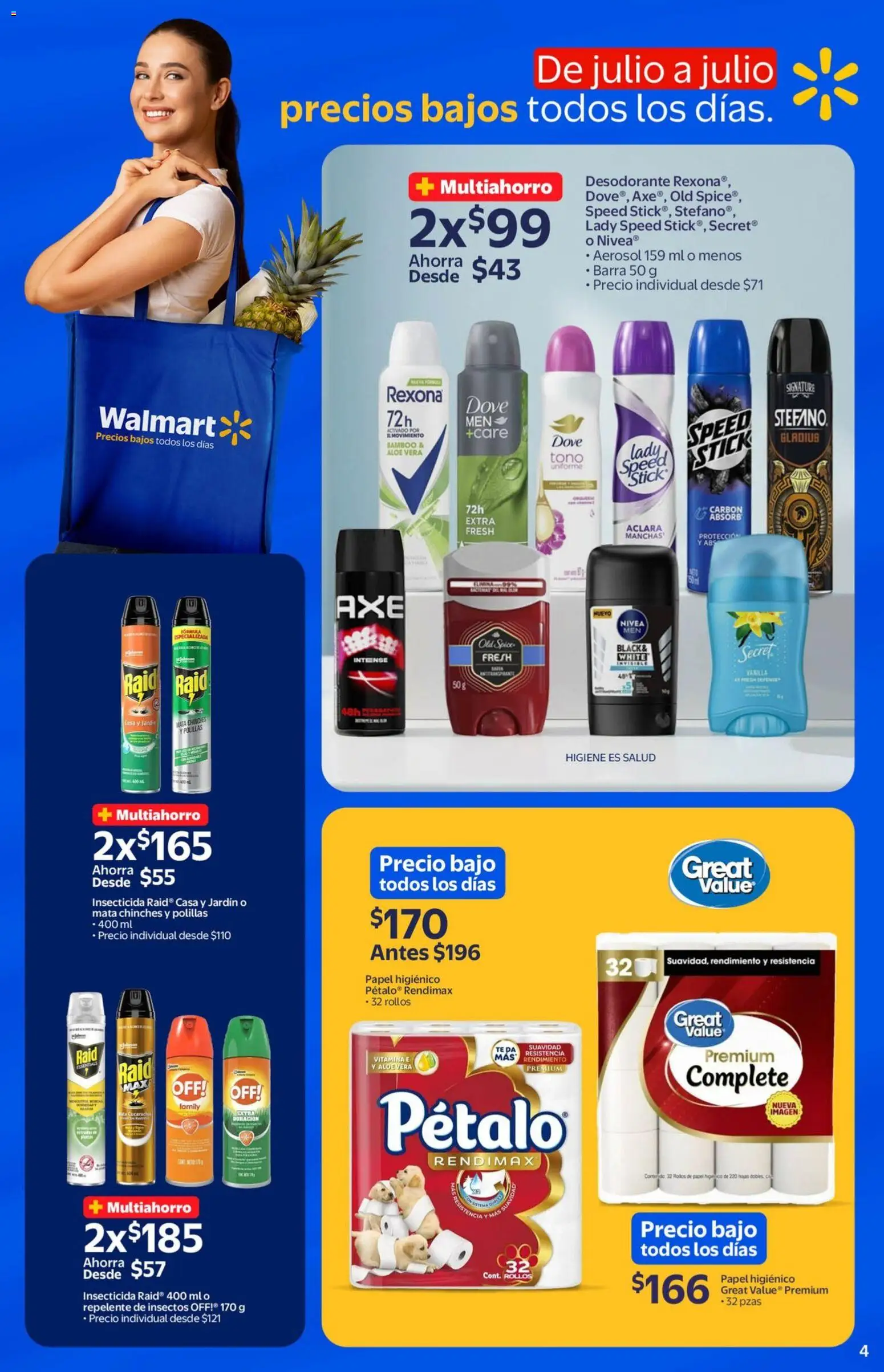 Nuevas ofertas de Walmart válidas en toda la República Mexicana desde el 29.04.2026. ¡Encuentra las mejores ofertas en Walmart folleto Temporada de precios bajos todo el año! | Página: 4