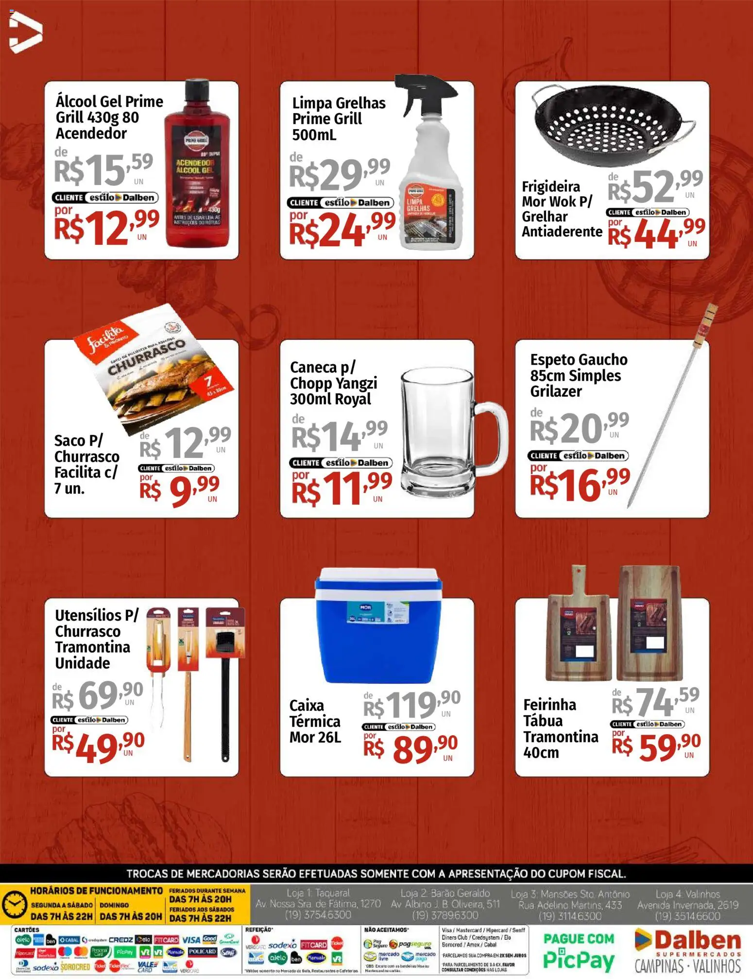 Supermercado Dalben Folheto - válido de 17.04.2026 | Página: 4 | Produtos: Grill, Frigideira, Caixa, Caneca