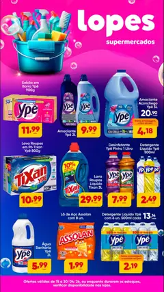 Lopes Supermercados ofertas Ypê - Pré-Visualização do folheto da loja Lopes Supermercados, válido de 15.04.2026